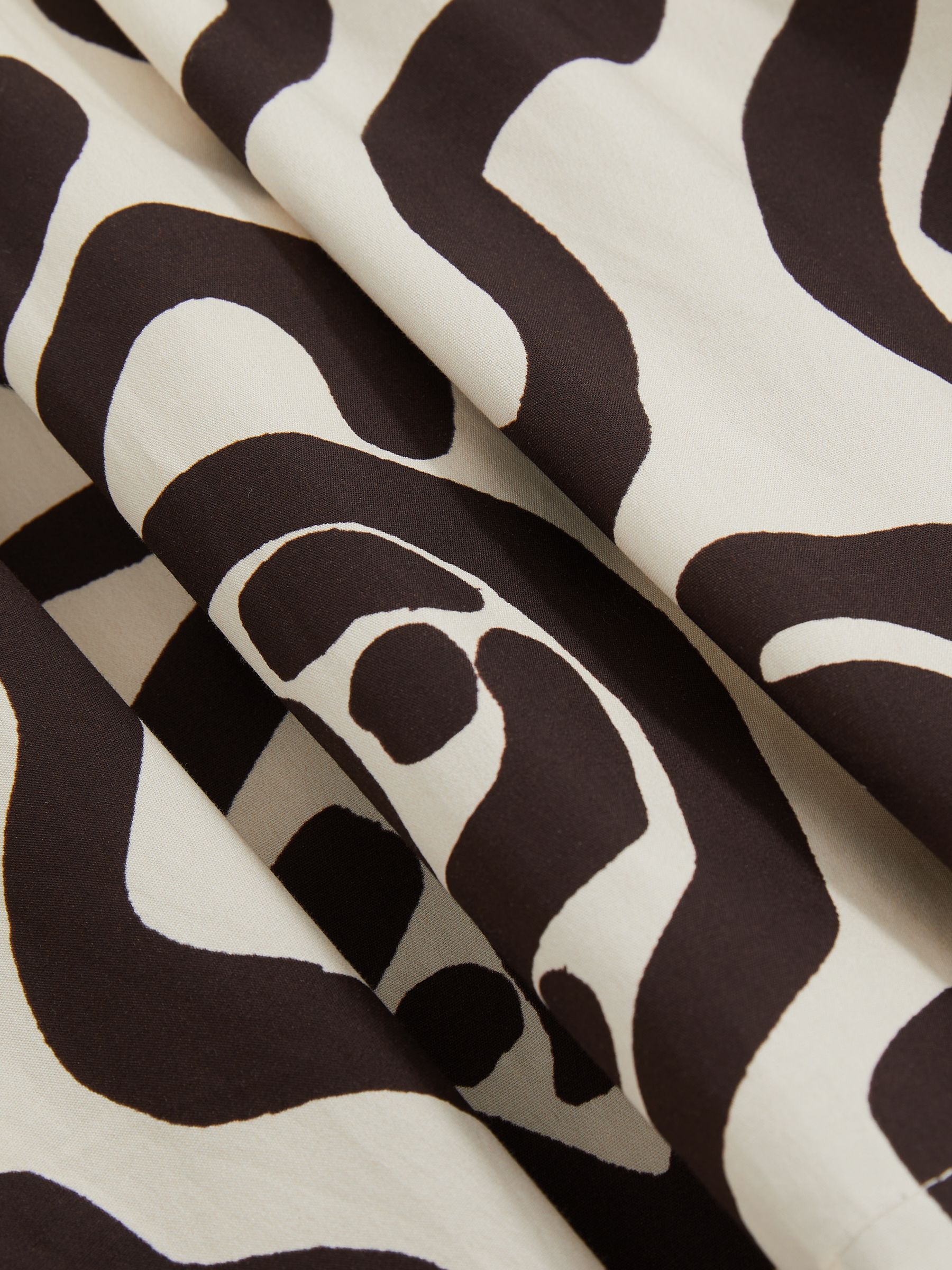 4-9 yrs Cotton Shirred Printed Dress in Ivory Print - Image 4 of 4