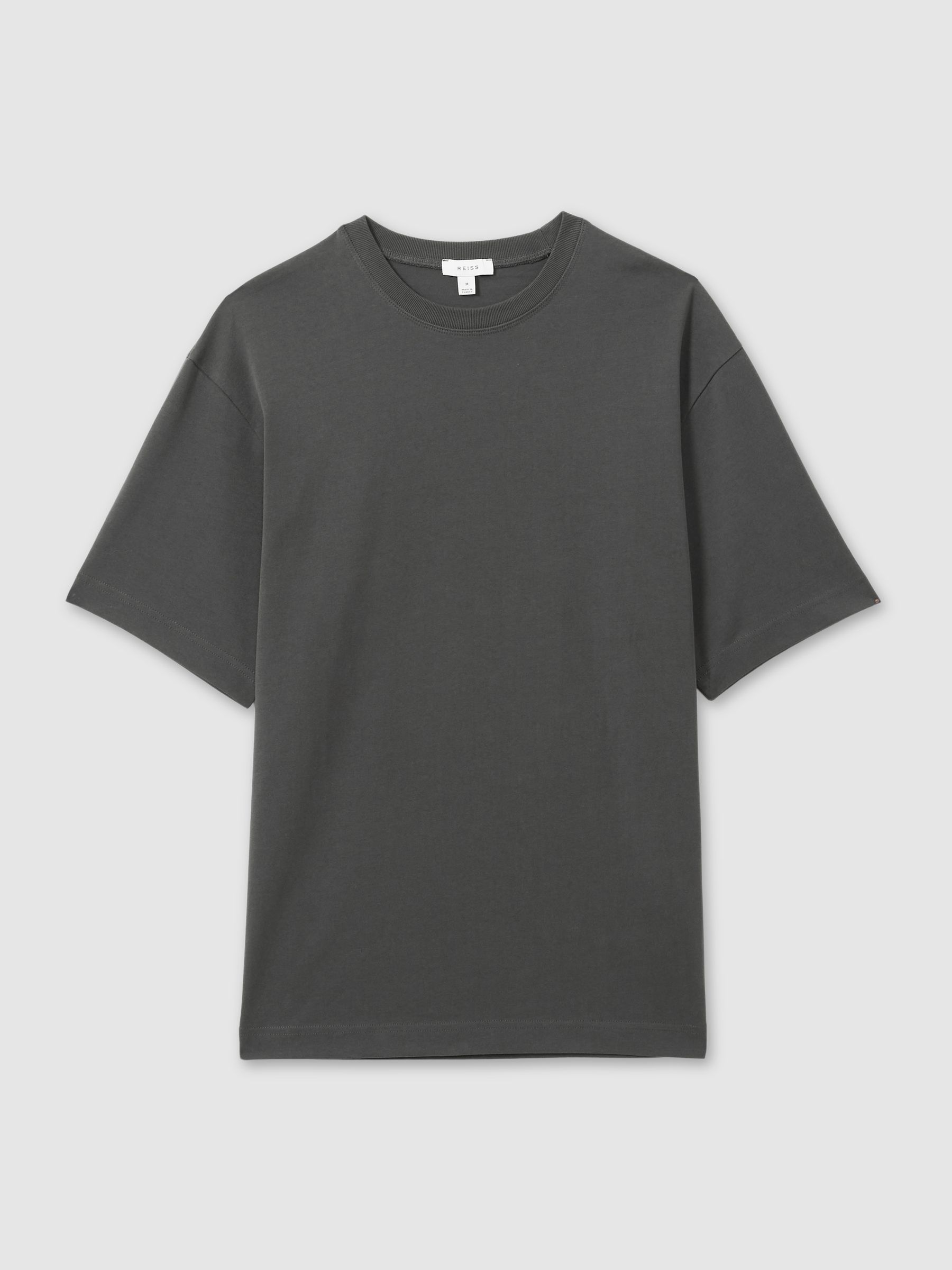 Cotton Garment-Dyed Oversized T-Shirt in Washed Black - Image 2 of 6