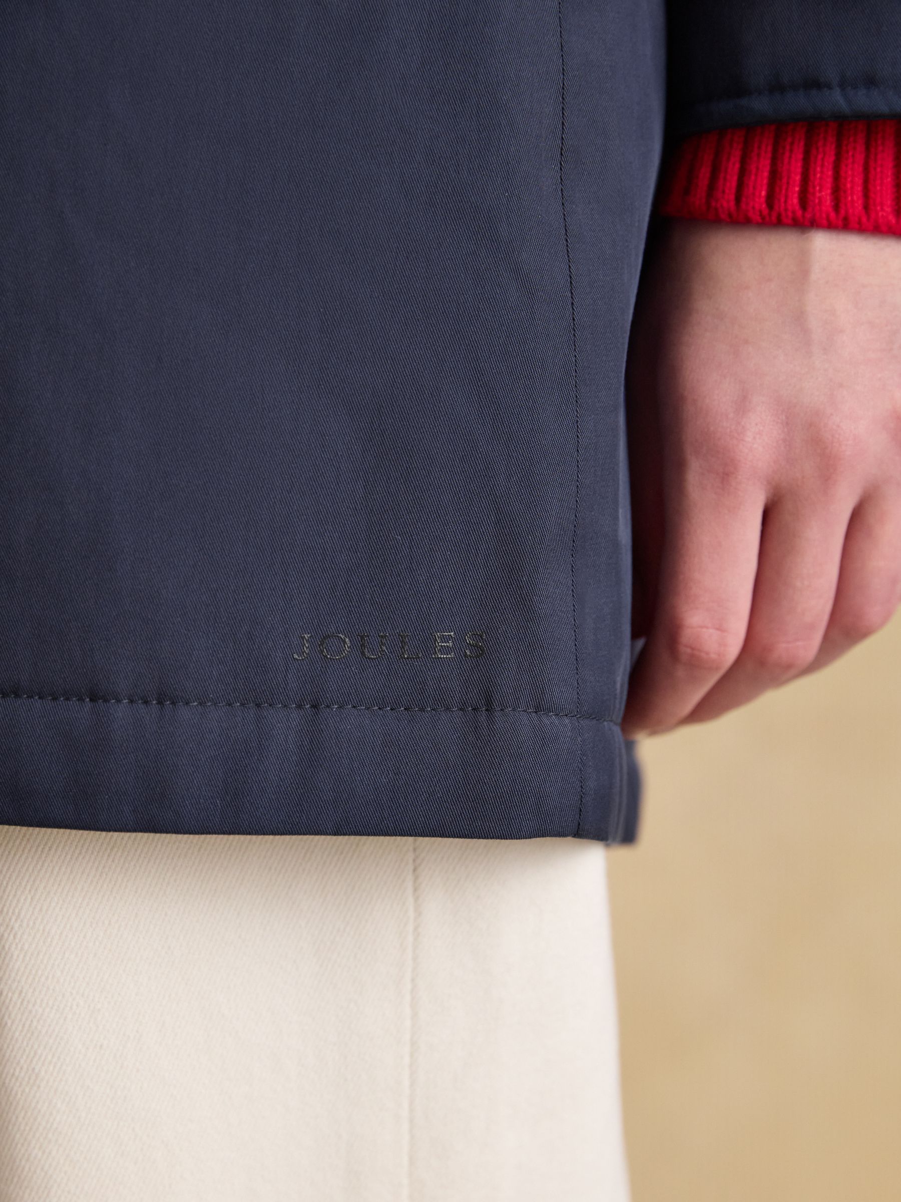 Portwell Cosy Navy Fleece Lined Waterproof Raincoat with Hood - Image 11 of 13