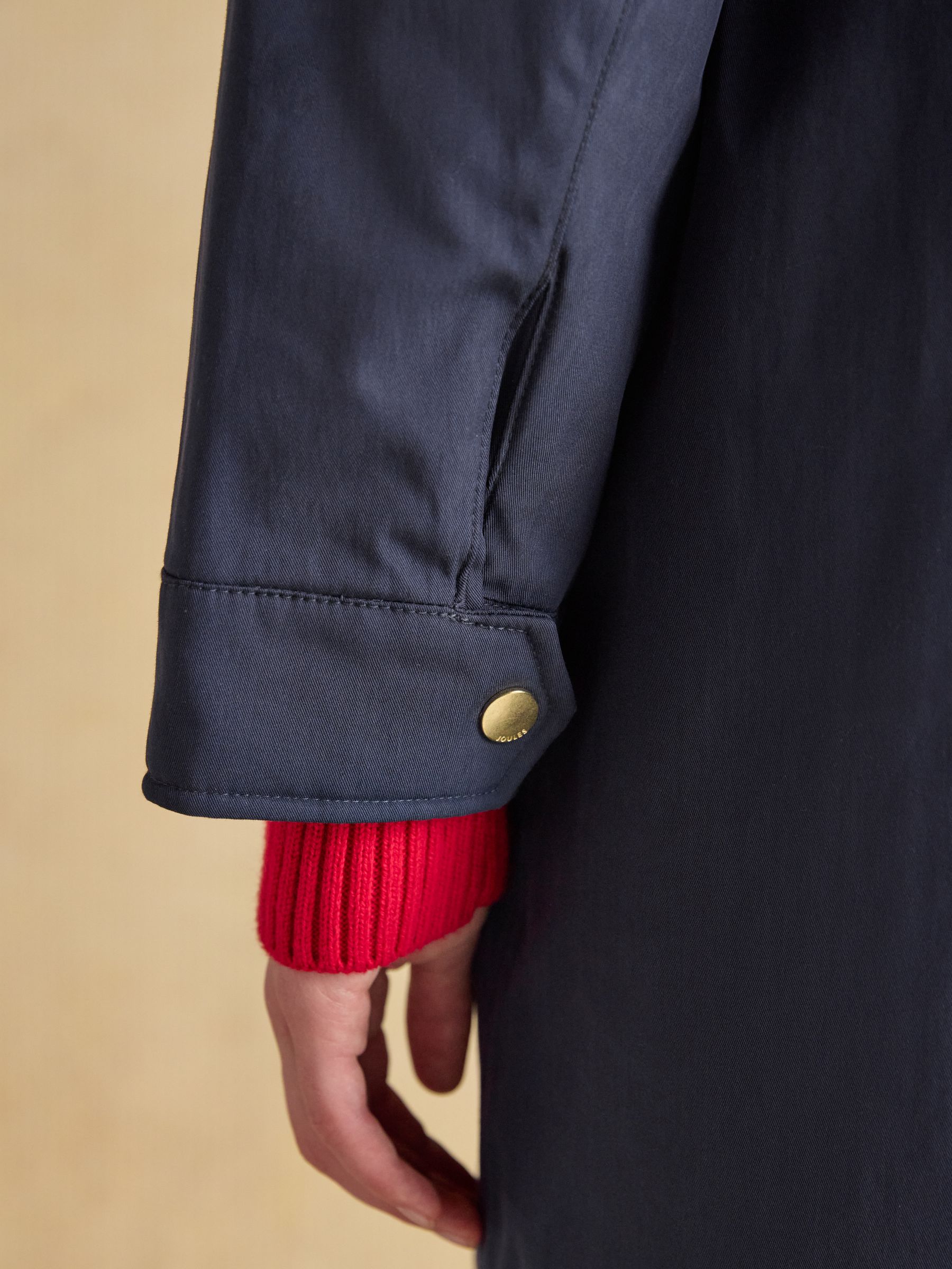 Portwell Cosy Navy Fleece Lined Waterproof Raincoat with Hood - Image 12 of 12