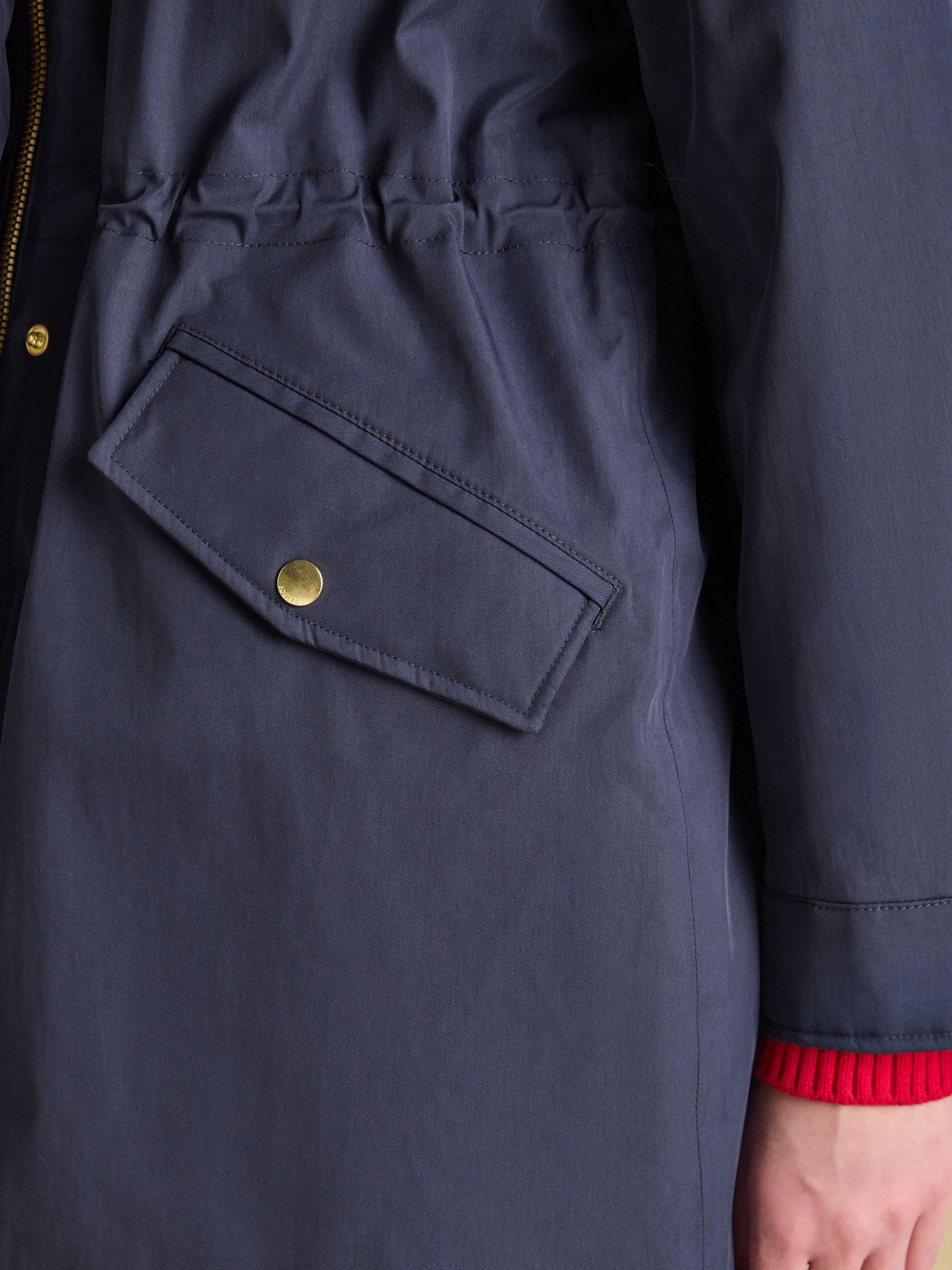 Portwell Cosy Navy Fleece Lined Waterproof Raincoat with Hood - Image 6 of 13