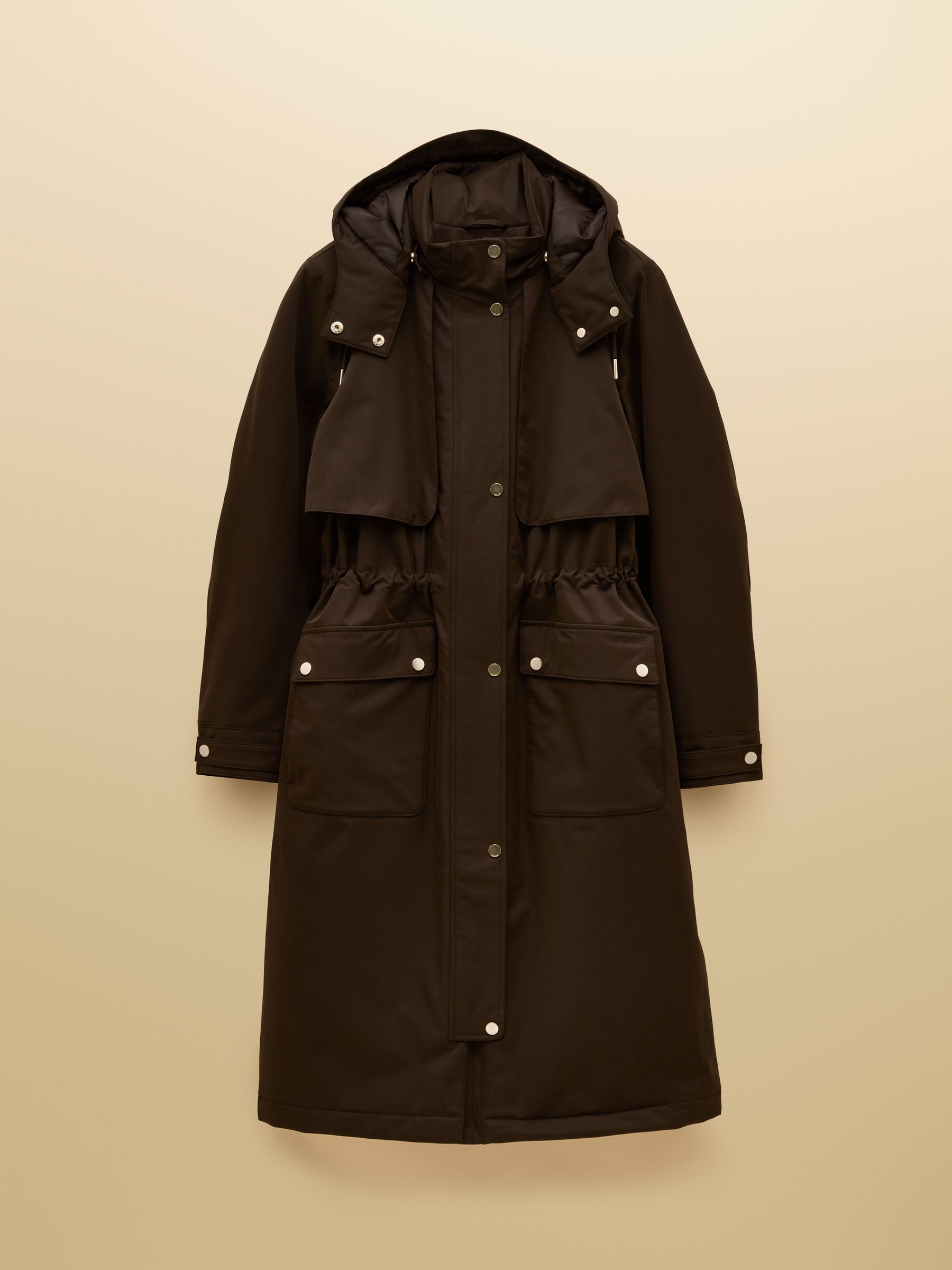 Warmwell Brown Waterproof Fleece Lined Raincoat with Hood - Image 11 of 11