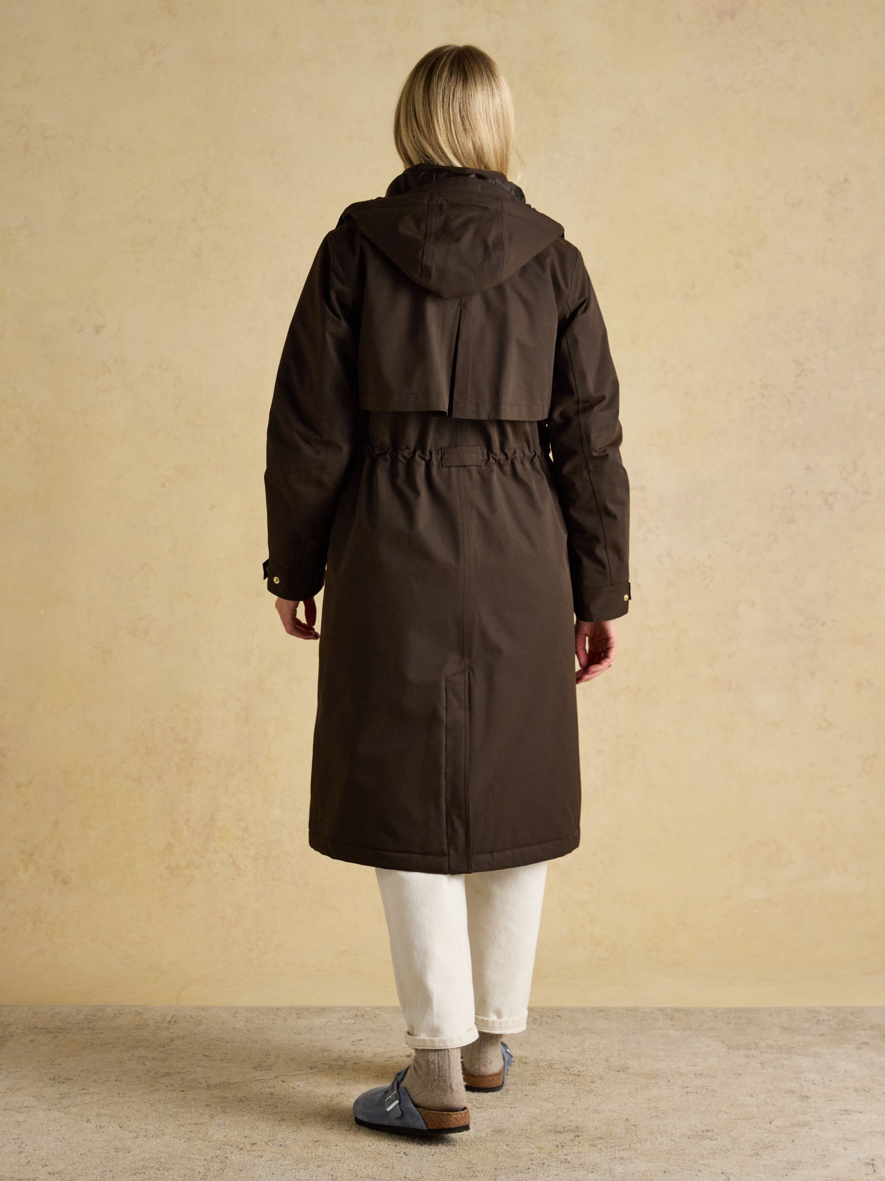 Warmwell Brown Waterproof Fleece Lined Raincoat with Hood - Image 2 of 11 Warmwell Brown Waterproof Fleece Lined Raincoat with Hood - Image 2 of 11