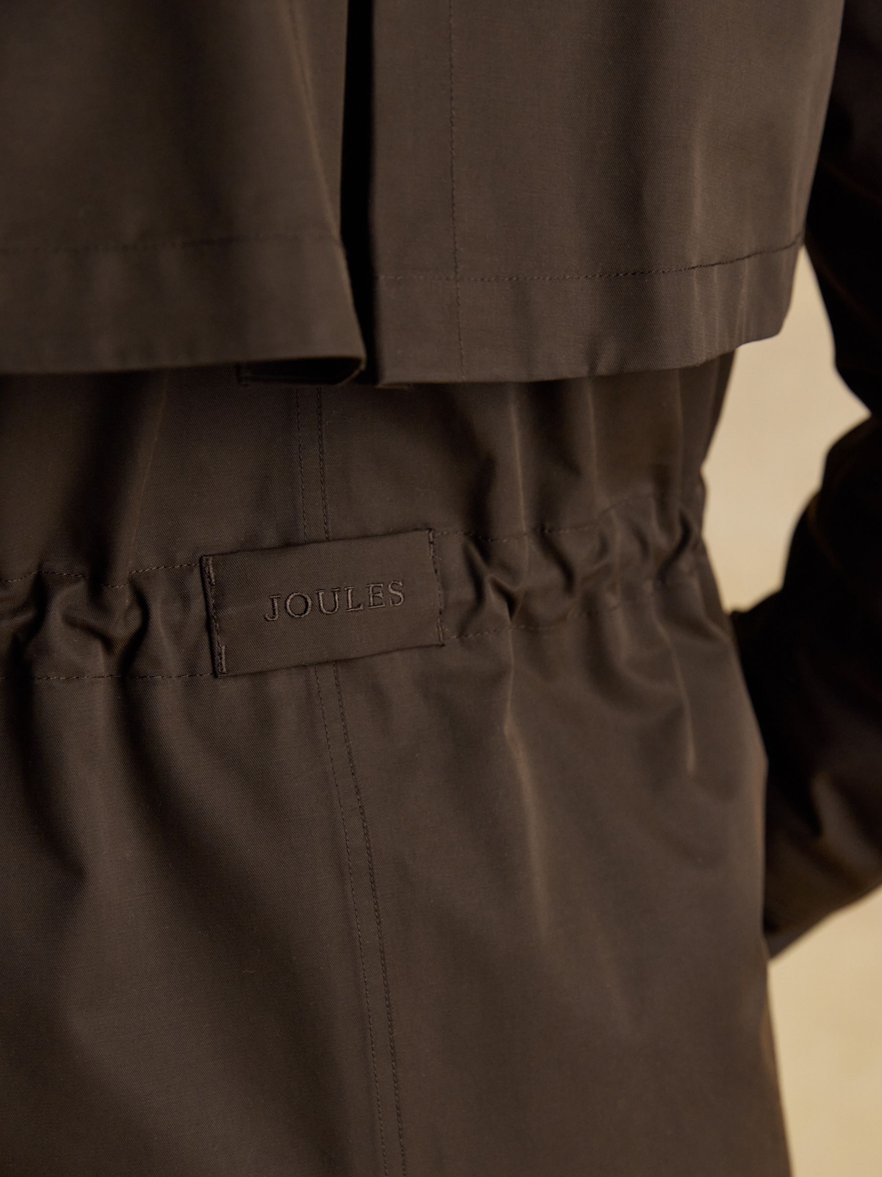 Warmwell Brown Waterproof Fleece Lined Raincoat with Hood - Image 9 of 11