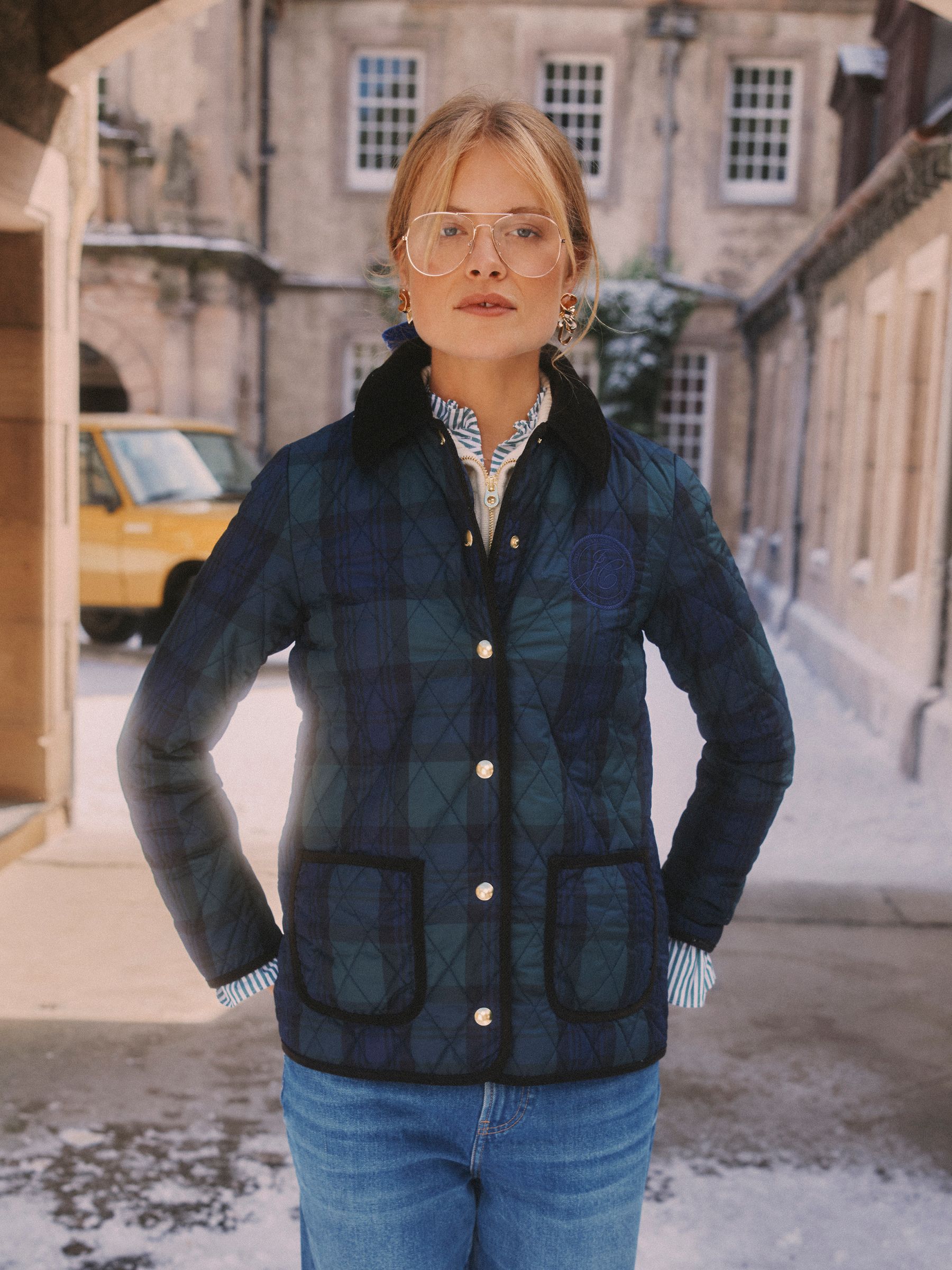 Quinn Blackwatch Showerproof Diamond Quilted Coat - Image 1 of 15