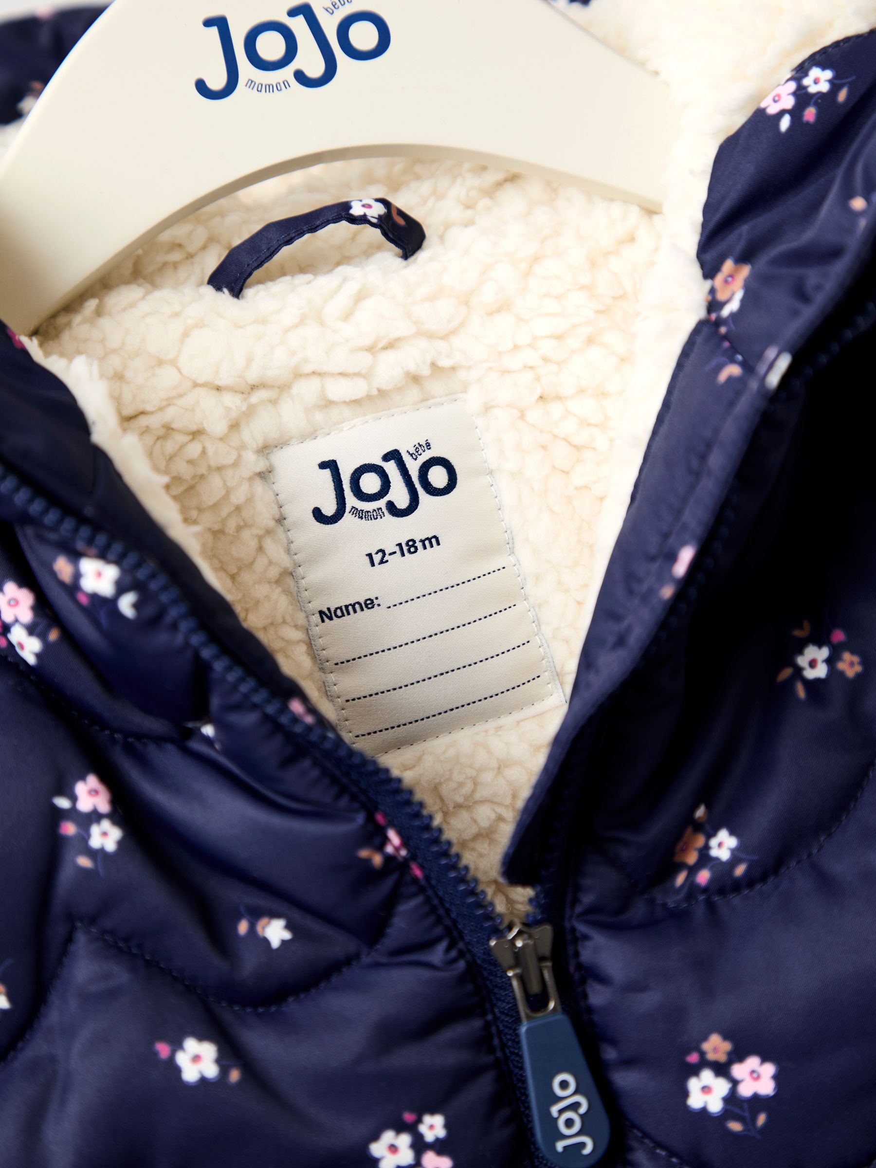 Blue Floral Quilted Cosy Lined Gilet - Image 4 of 4