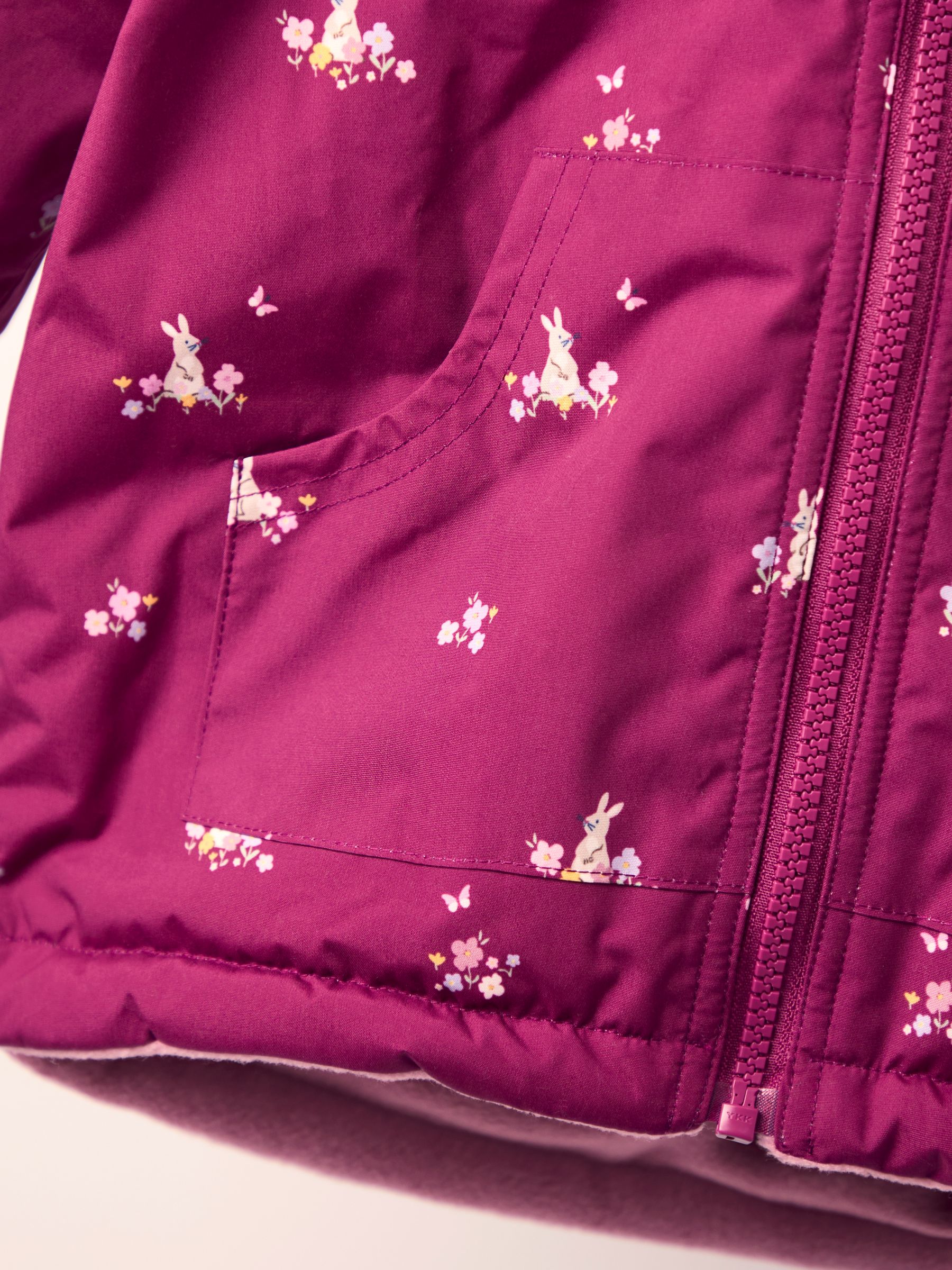 Pink Reversible Fleece Lined Jacket - Image 7 of 8