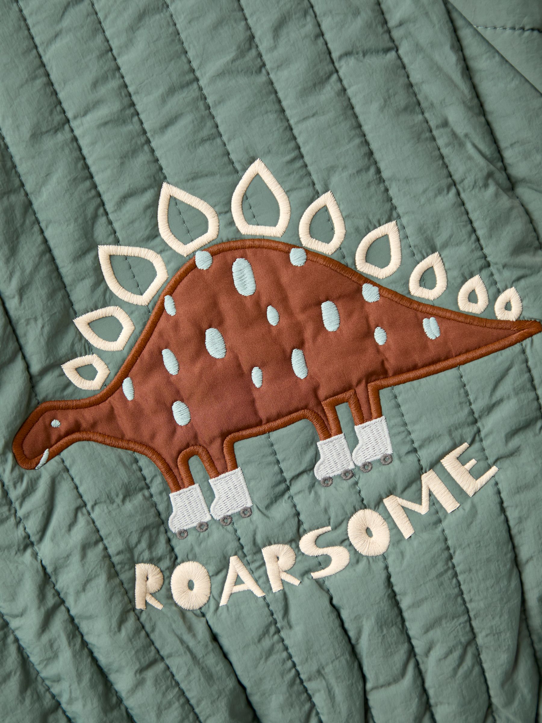 Khaki Dino Quilted Bomber Jacket - Image 11 of 11