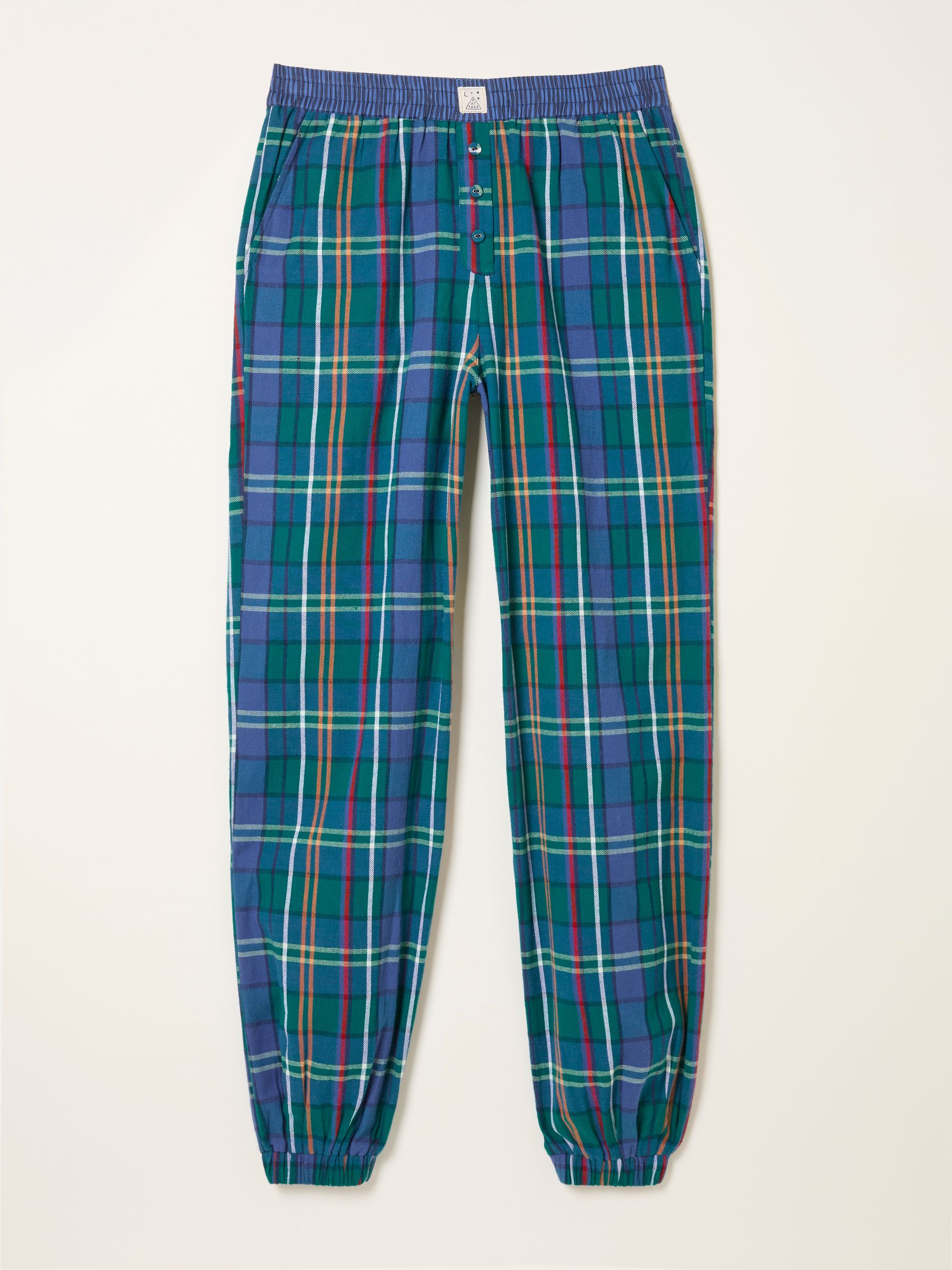 Rae Blue Check Boyfriend Pyjama Bottoms - Image 5 of 5 Rae Blue Check Boyfriend Pyjama Bottoms - Image 5 of 5
