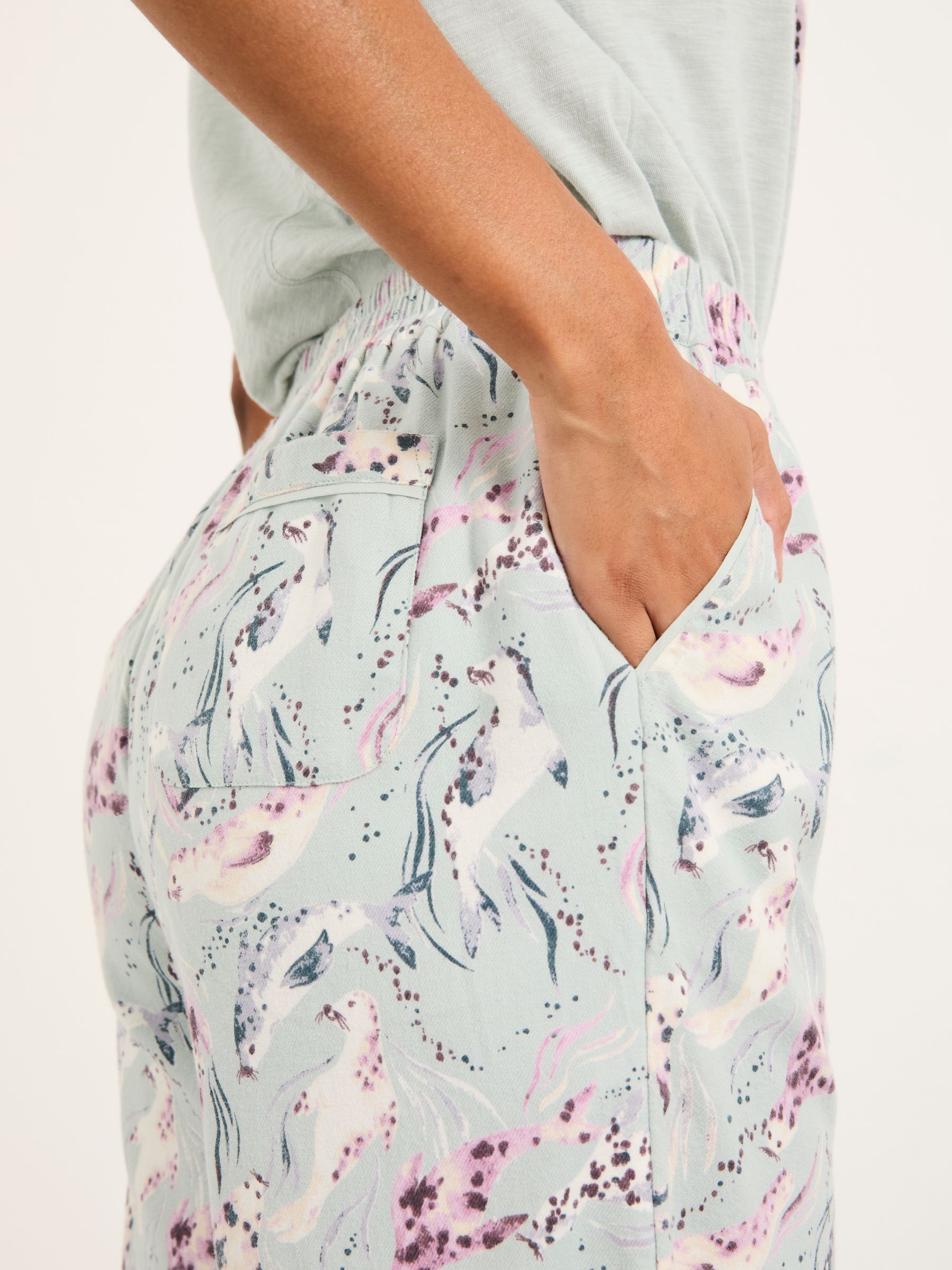 Lola Pale Blue Seal Pyjama Bottoms - Image 5 of 6