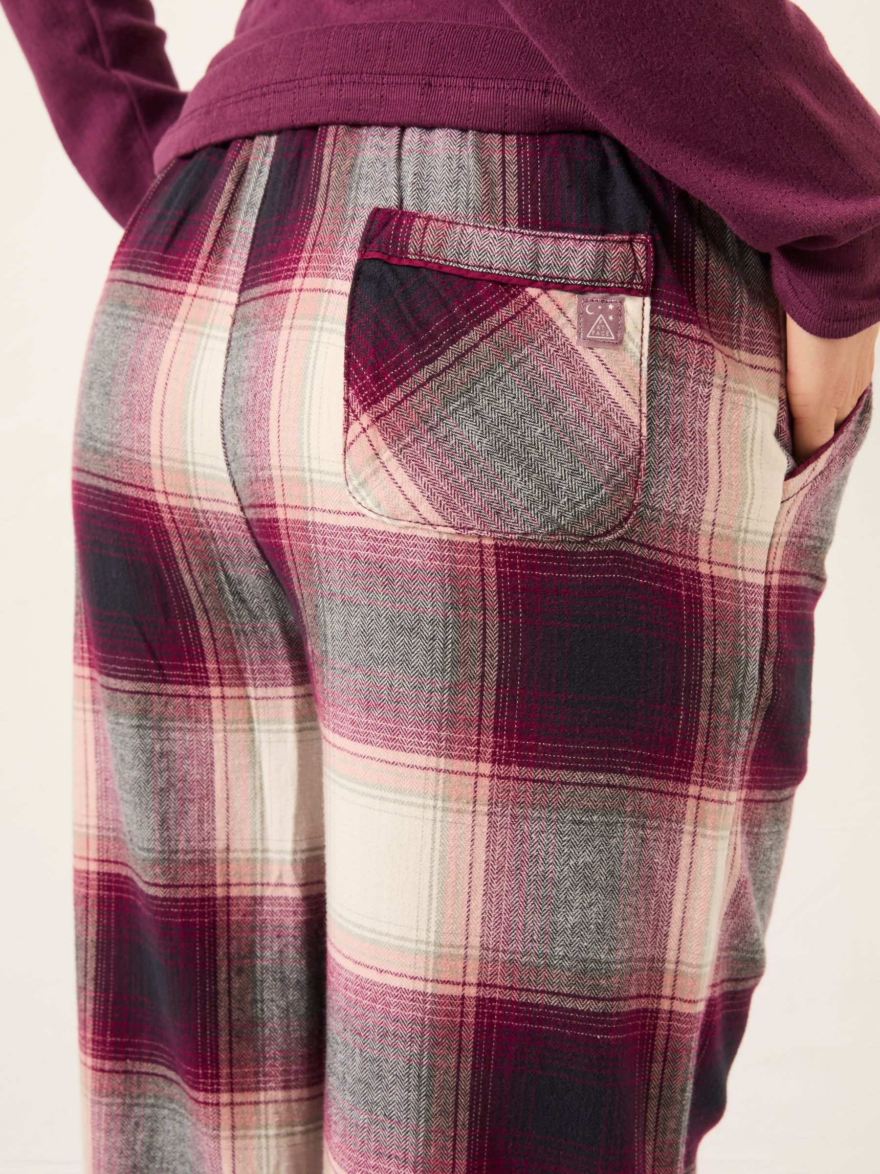 Lola Purple Check Pyjama Bottoms - Image 5 of 7