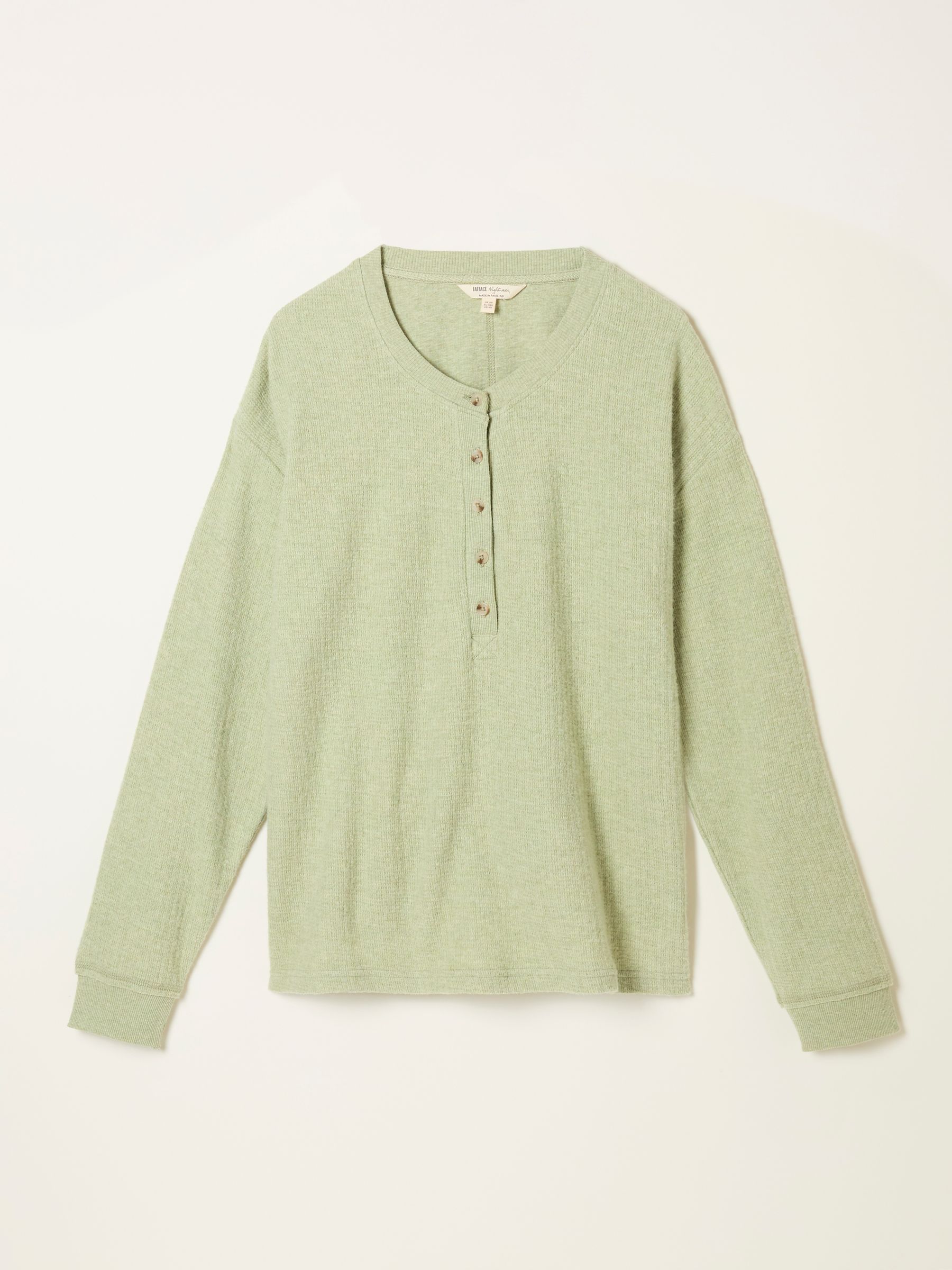Pistachio Green Henley Lounge Top - Image 4 of 4