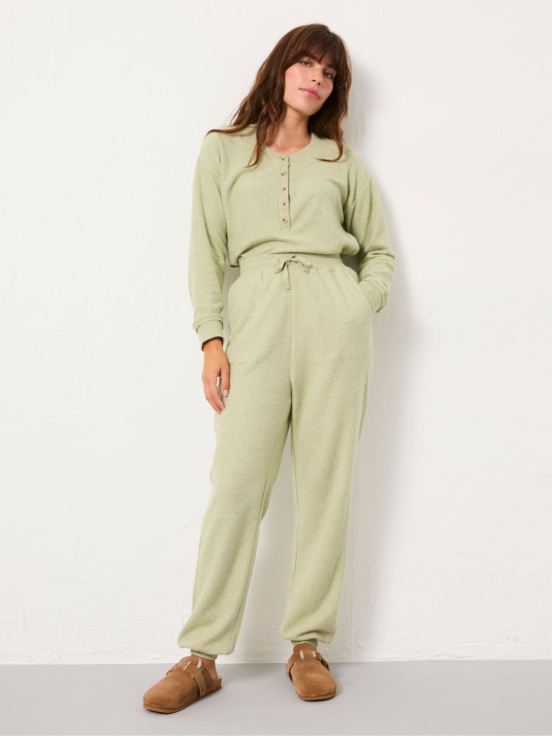 Pistachio Green Cuffed Lounge Bottoms - Image 4 of 5