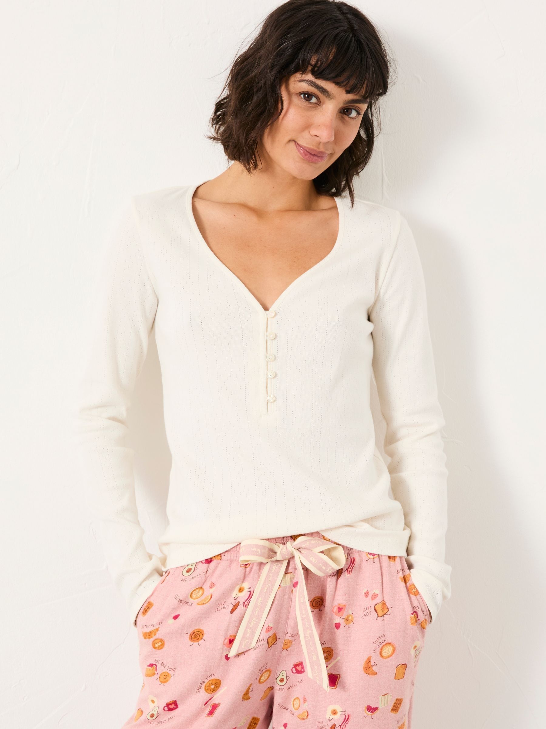 Pointelle Henley Top