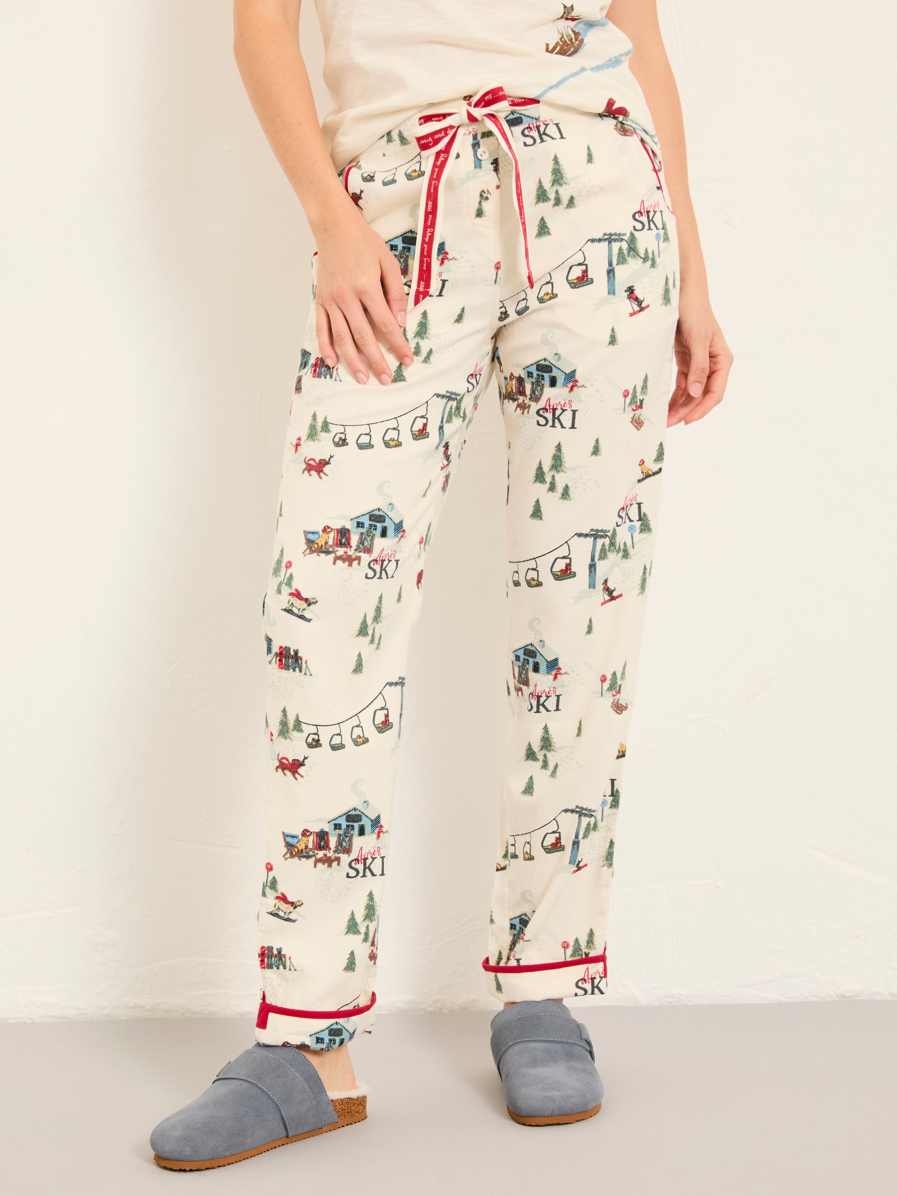 Eva Ivory Apres Ski Pyjama Bottoms - Image 1 of 5