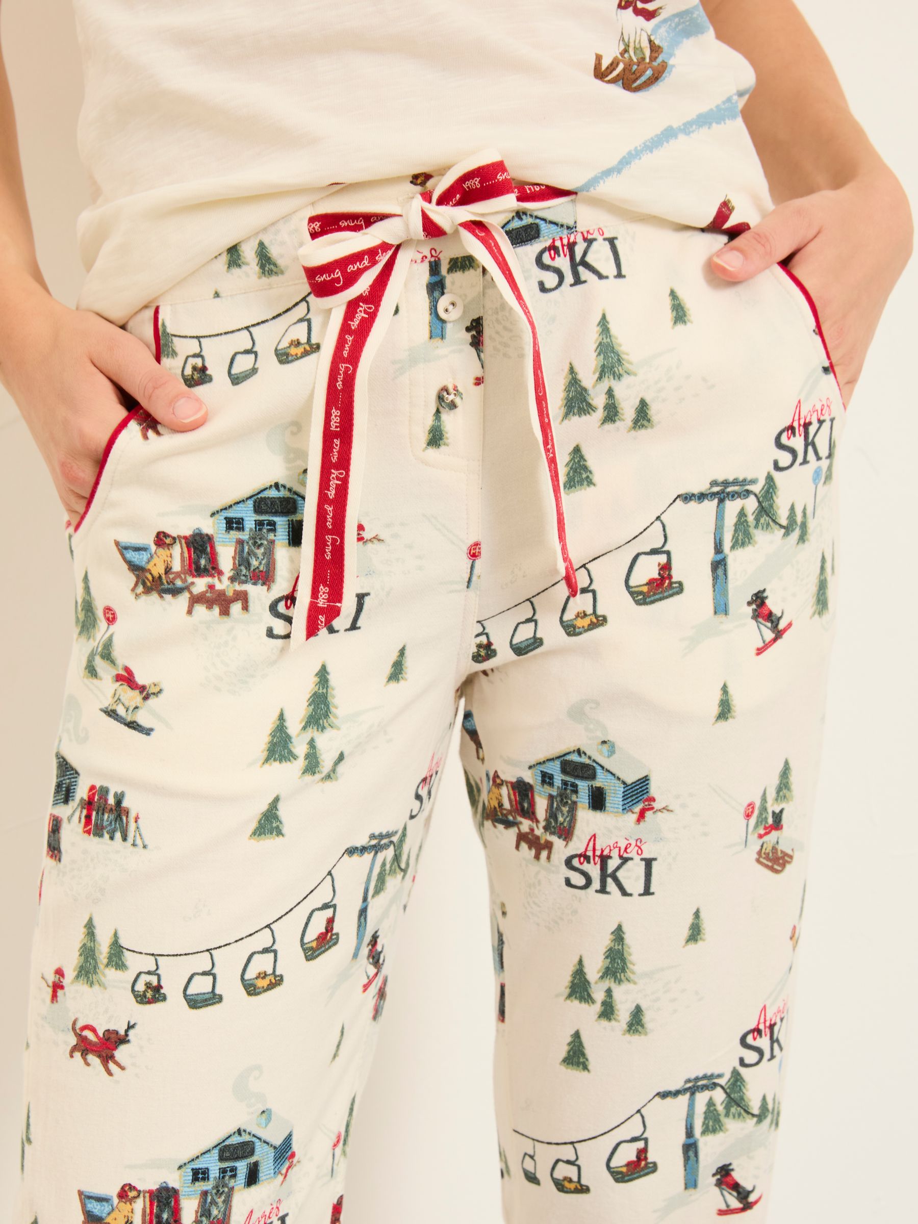 Eva Ivory Apres Ski Pyjama Bottoms - Image 3 of 5