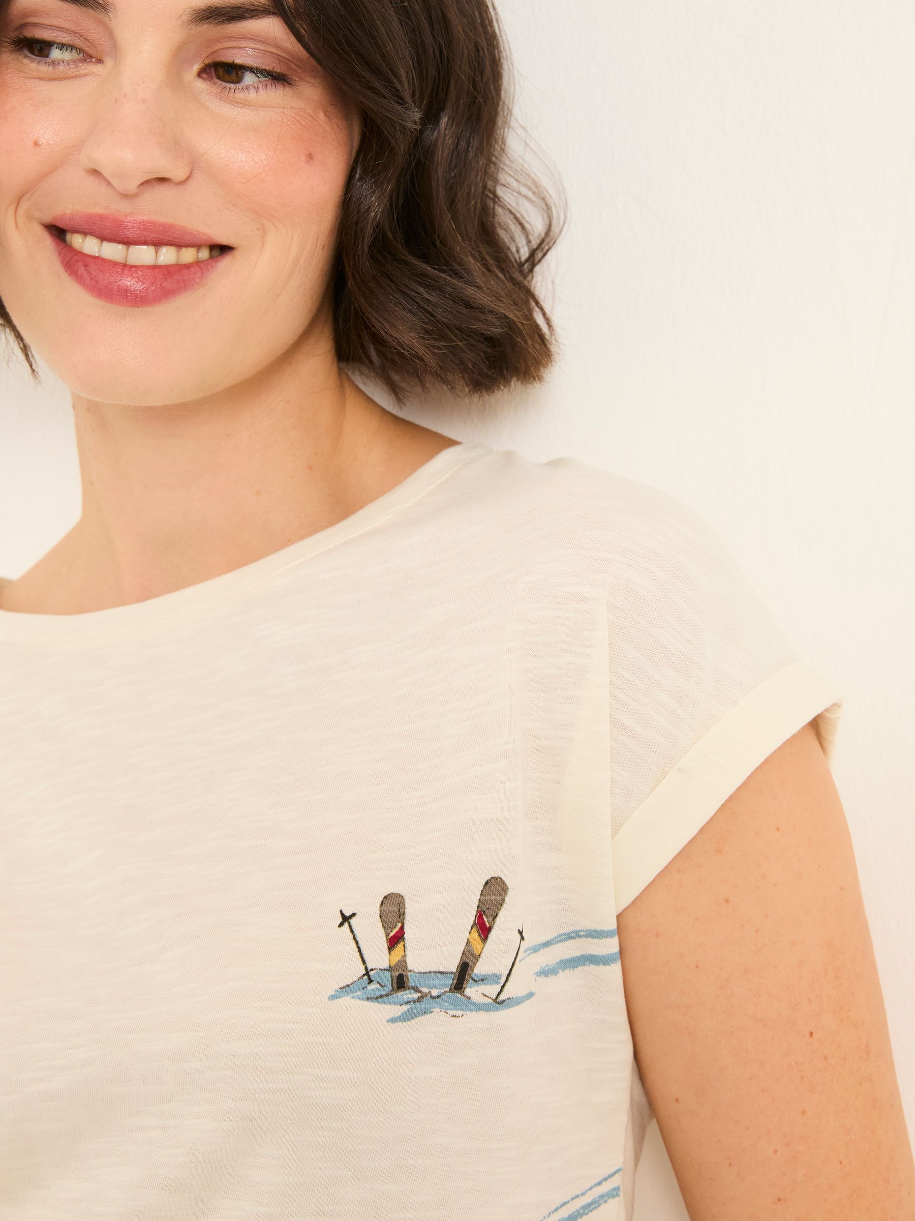 Ivory Ski Dog Graphic T Shirt - Image 5 of 6