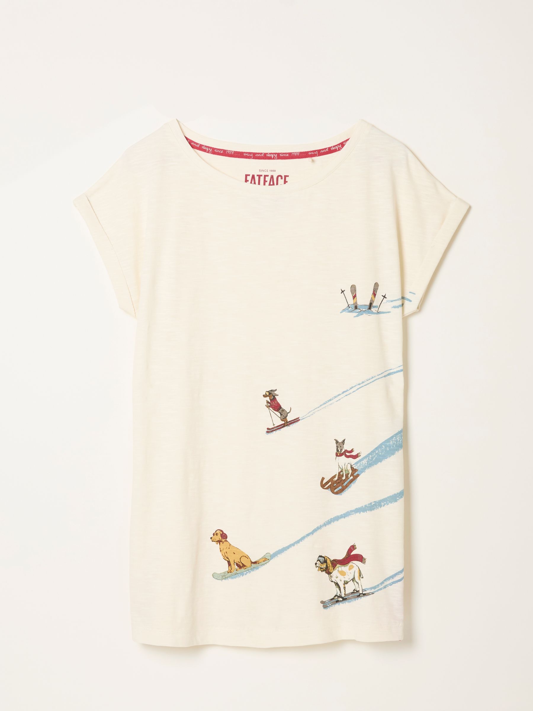 Ivory Ski Dog Graphic T Shirt - Image 6 of 6 Ivory Ski Dog Graphic T Shirt - Image 6 of 6