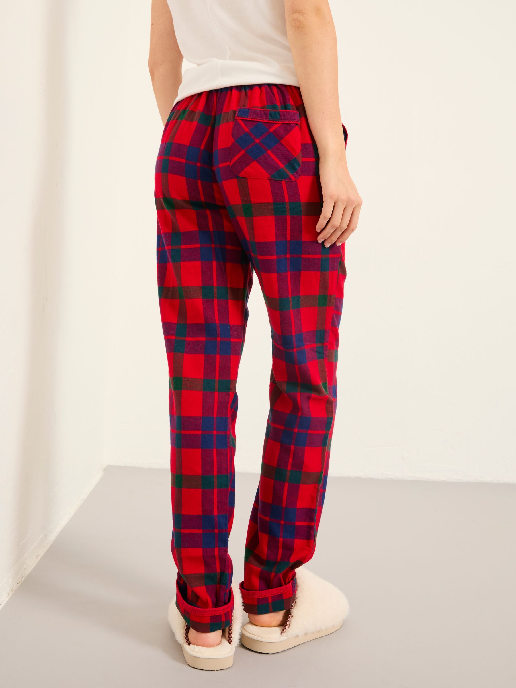 Eva Shelter Red Alpine Check Pyjama Bottoms - Image 2 of 6