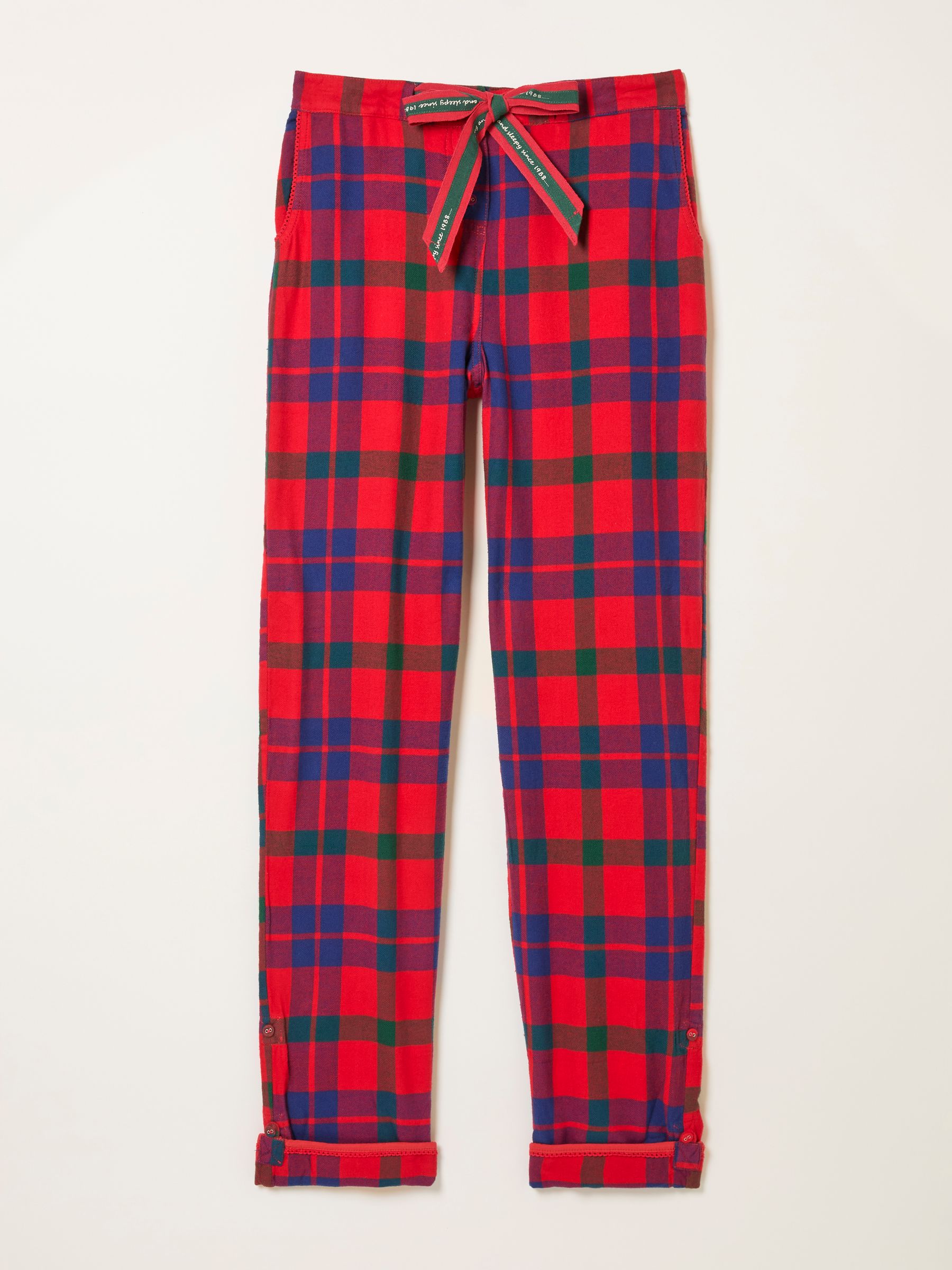 Eva Shelter Red Alpine Check Pyjama Bottoms - Image 6 of 6
