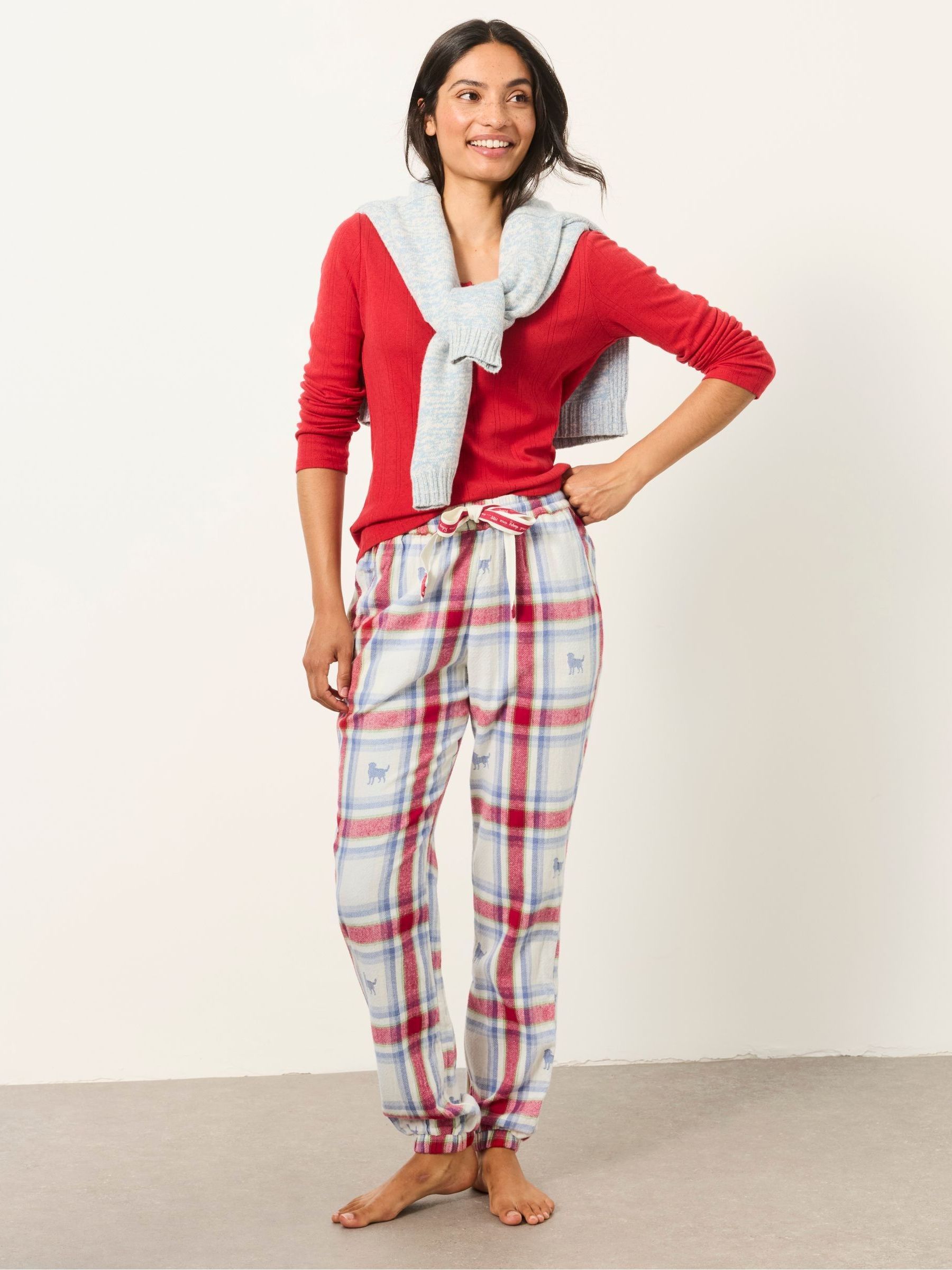 Cora Multi Dog Jacquard Pyjama Bottoms - Image 4 of 6