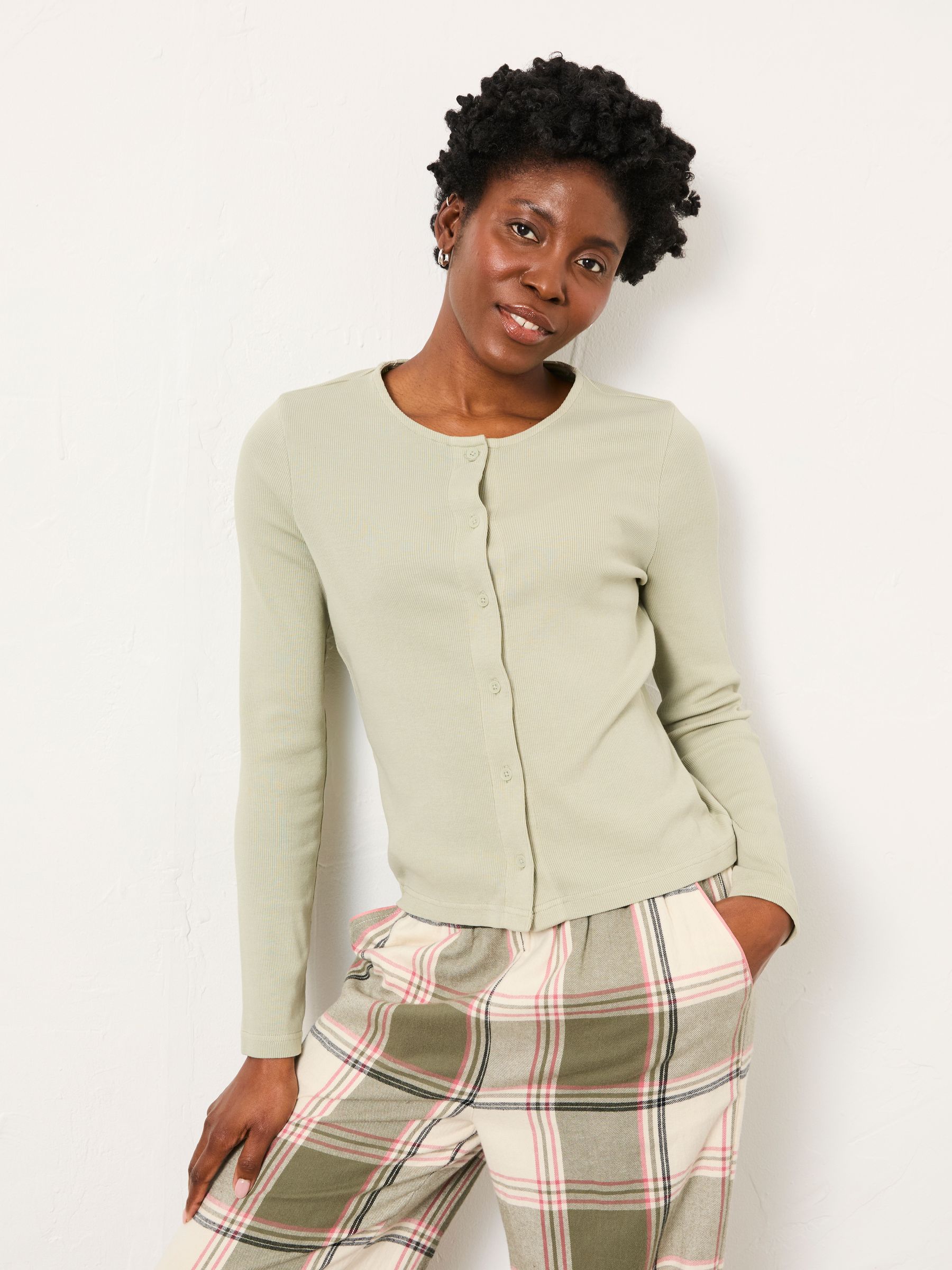 Button Through Rib Top