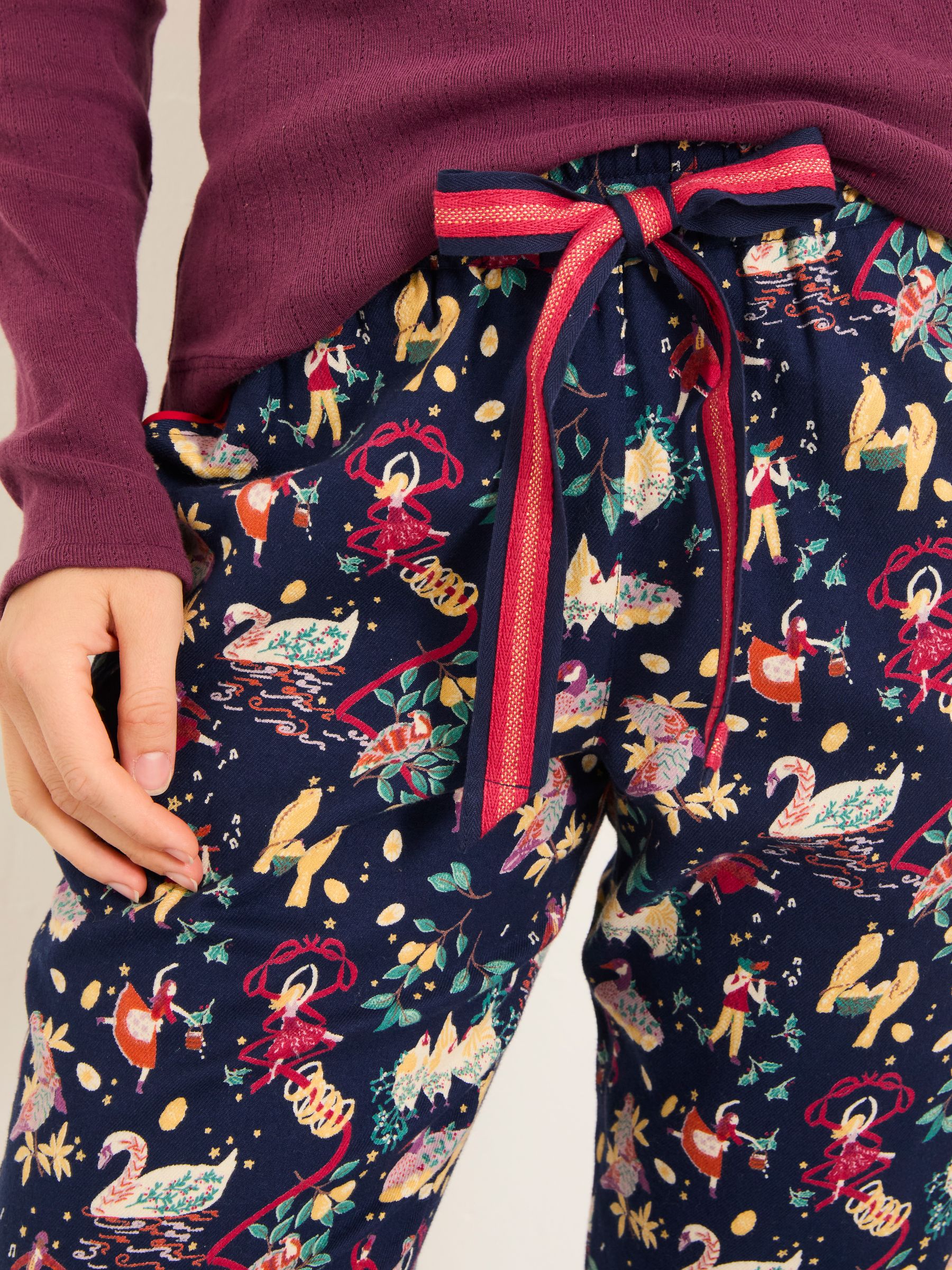 Cora Navy 12 Days Pyjama Bottoms - Image 3 of 5