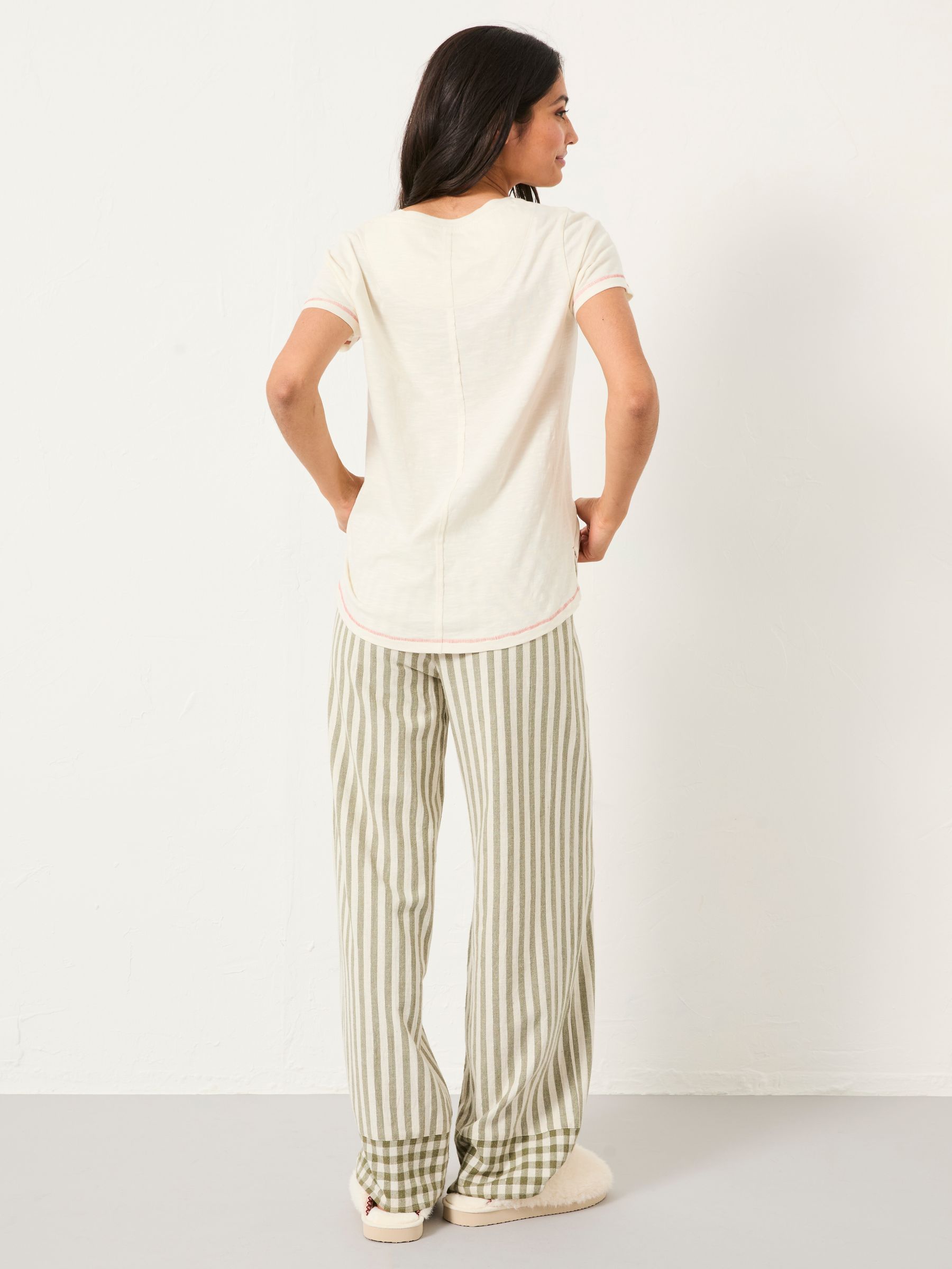 Lola Green Metallic Stripe Pyjama Bottoms - Image 2 of 6