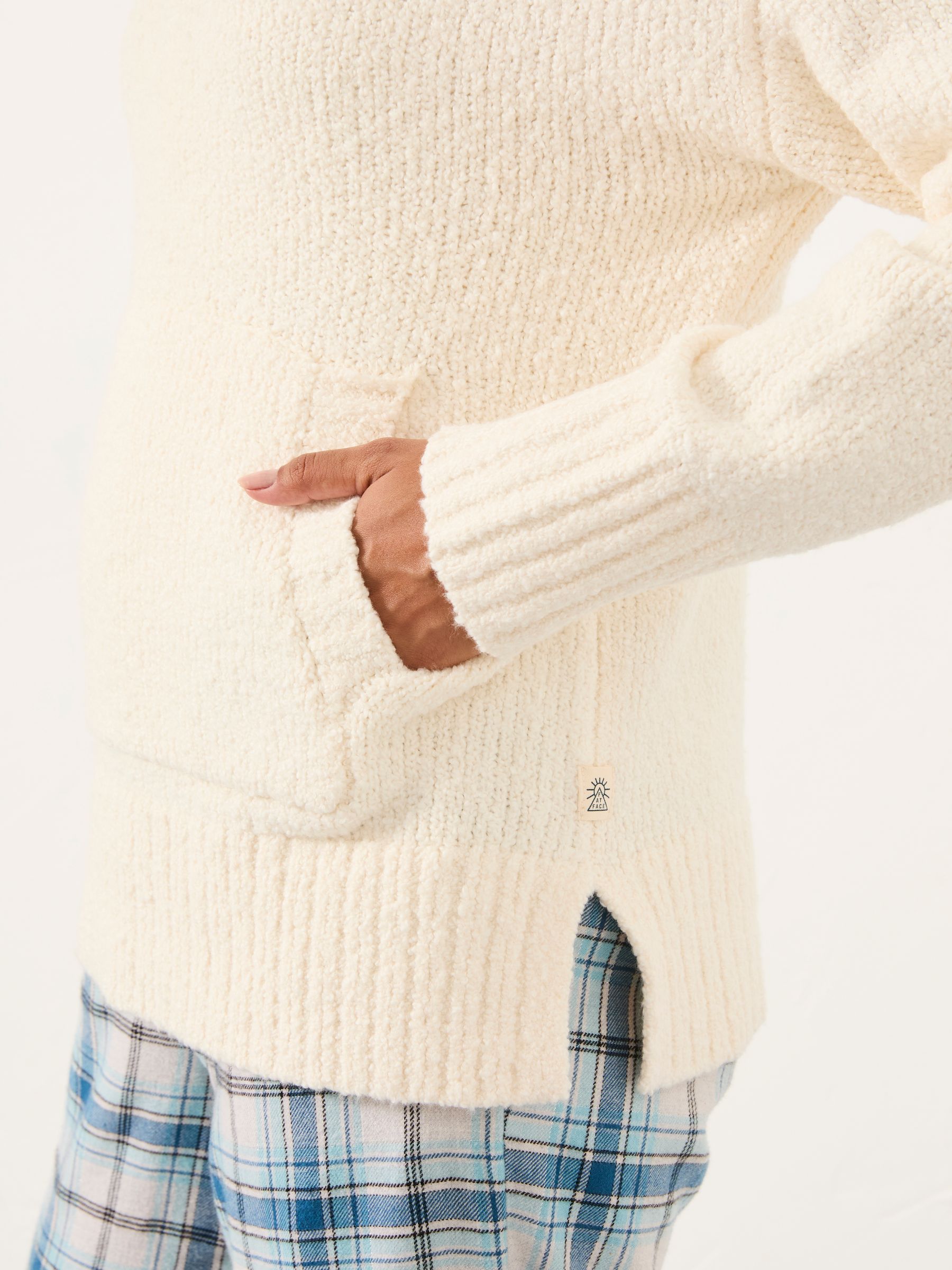 Ivory Knitted Lounge Half Neck Jumper - Image 5 of 6