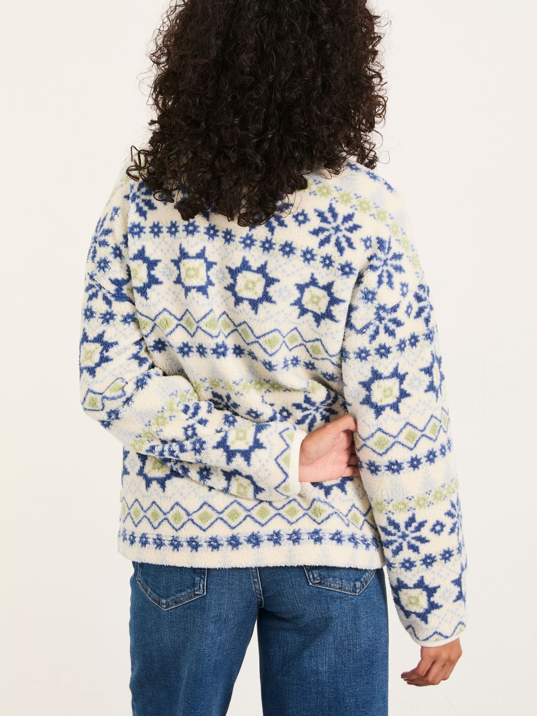 Ivory Fairisle Snuggle Top - Image 2 of 5 Ivory Fairisle Snuggle Top - Image 2 of 5