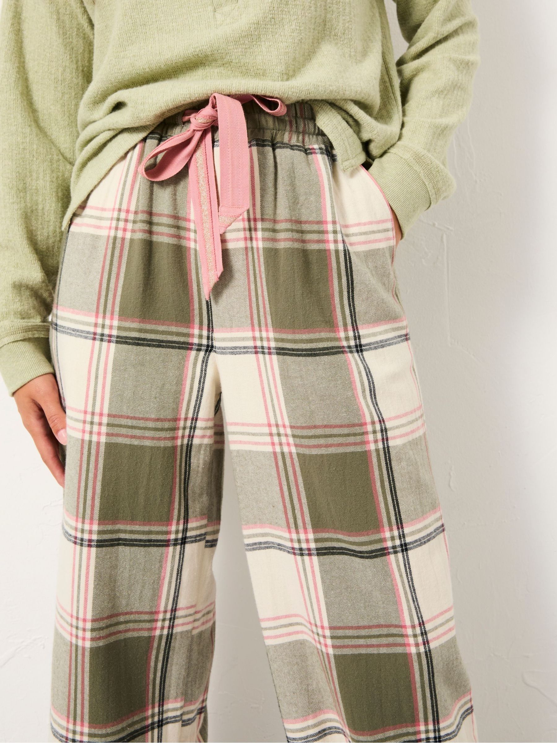Lola Green Check Pyjama Bottoms - Image 3 of 5