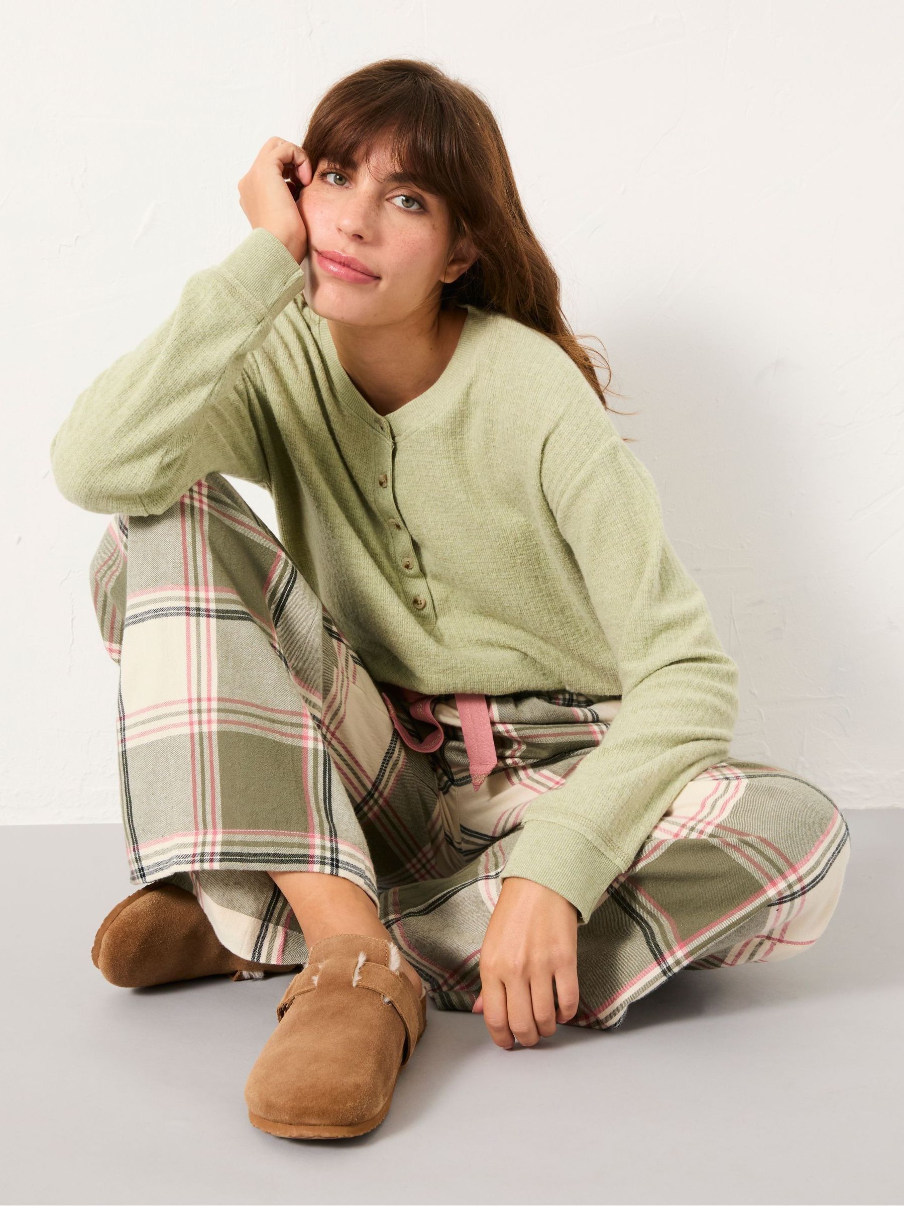Lola Green Check Pyjama Bottoms - Image 4 of 5