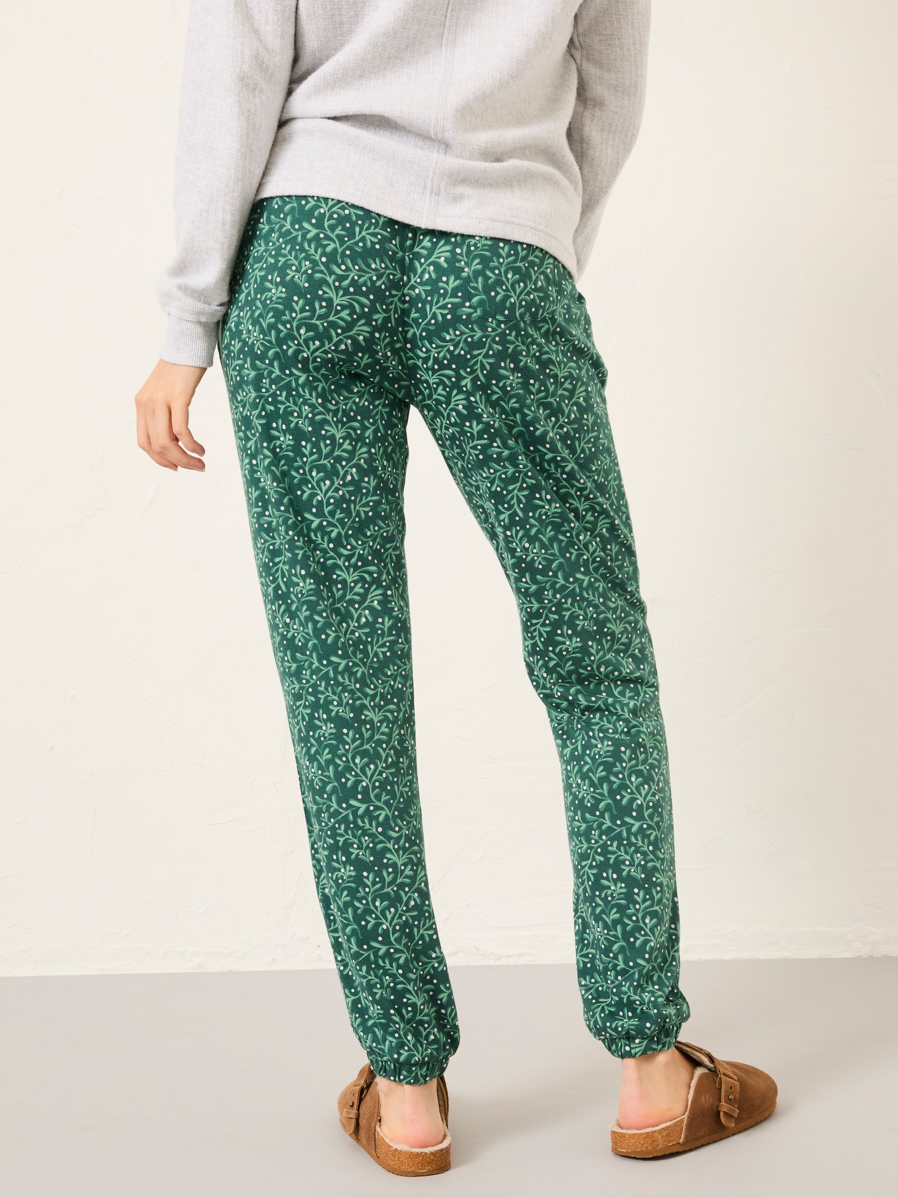 Cora Dark Green Mistletoe Pyjama Bottoms - Image 2 of 7