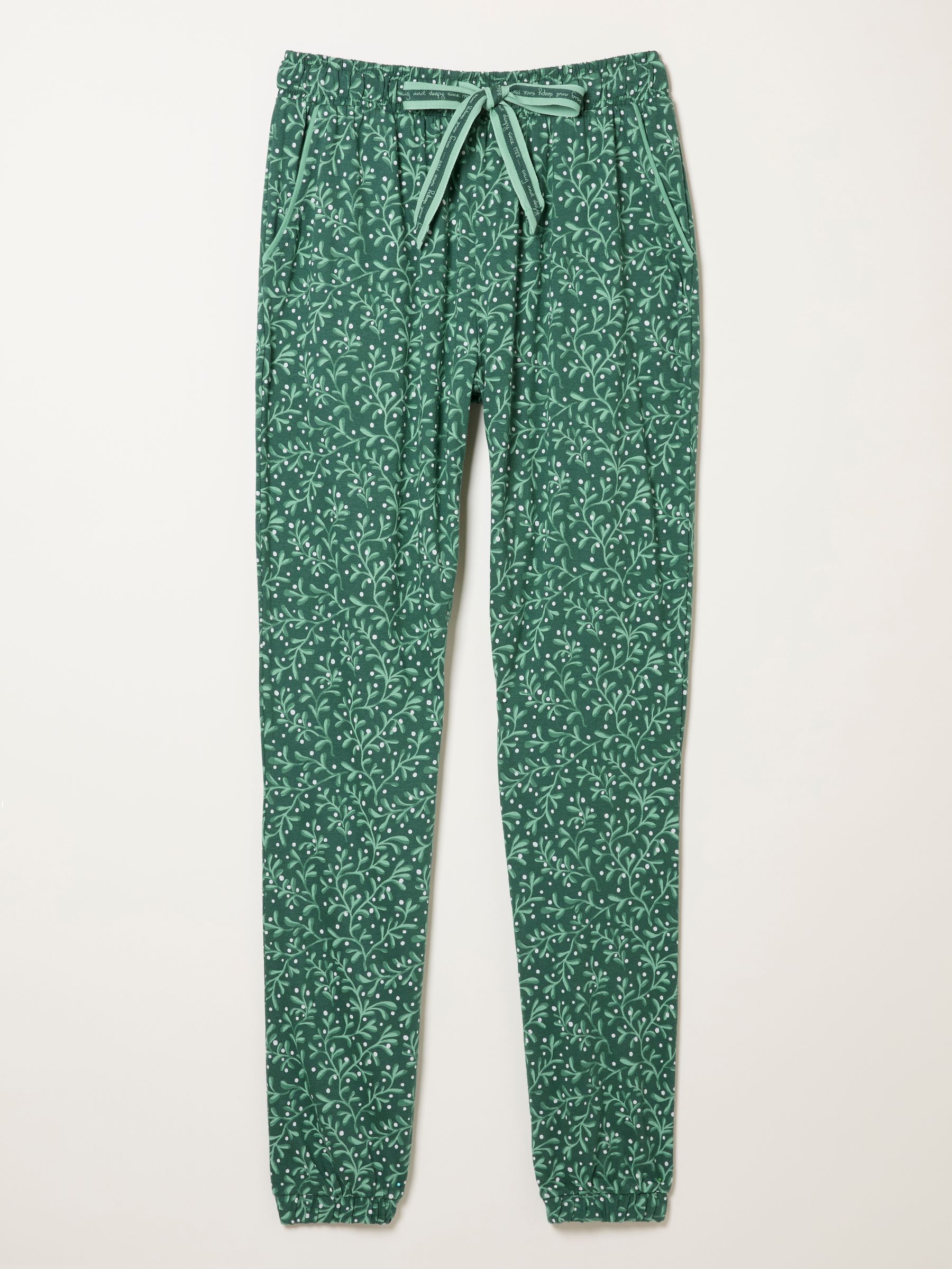 Cora Dark Green Mistletoe Pyjama Bottoms - Image 7 of 7