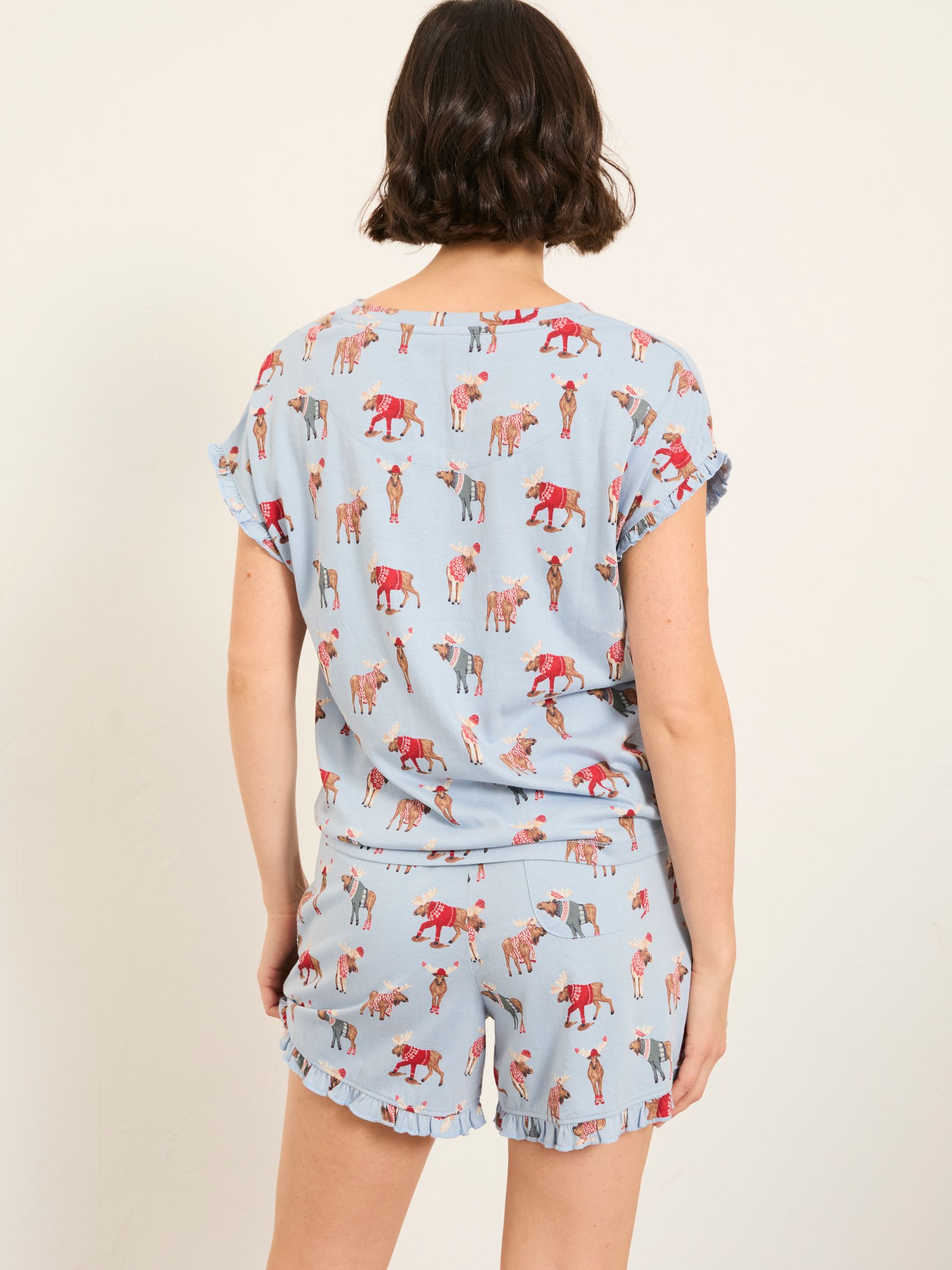 Blue Shelter Moose Jersey Pyjama Set - Image 2 of 7