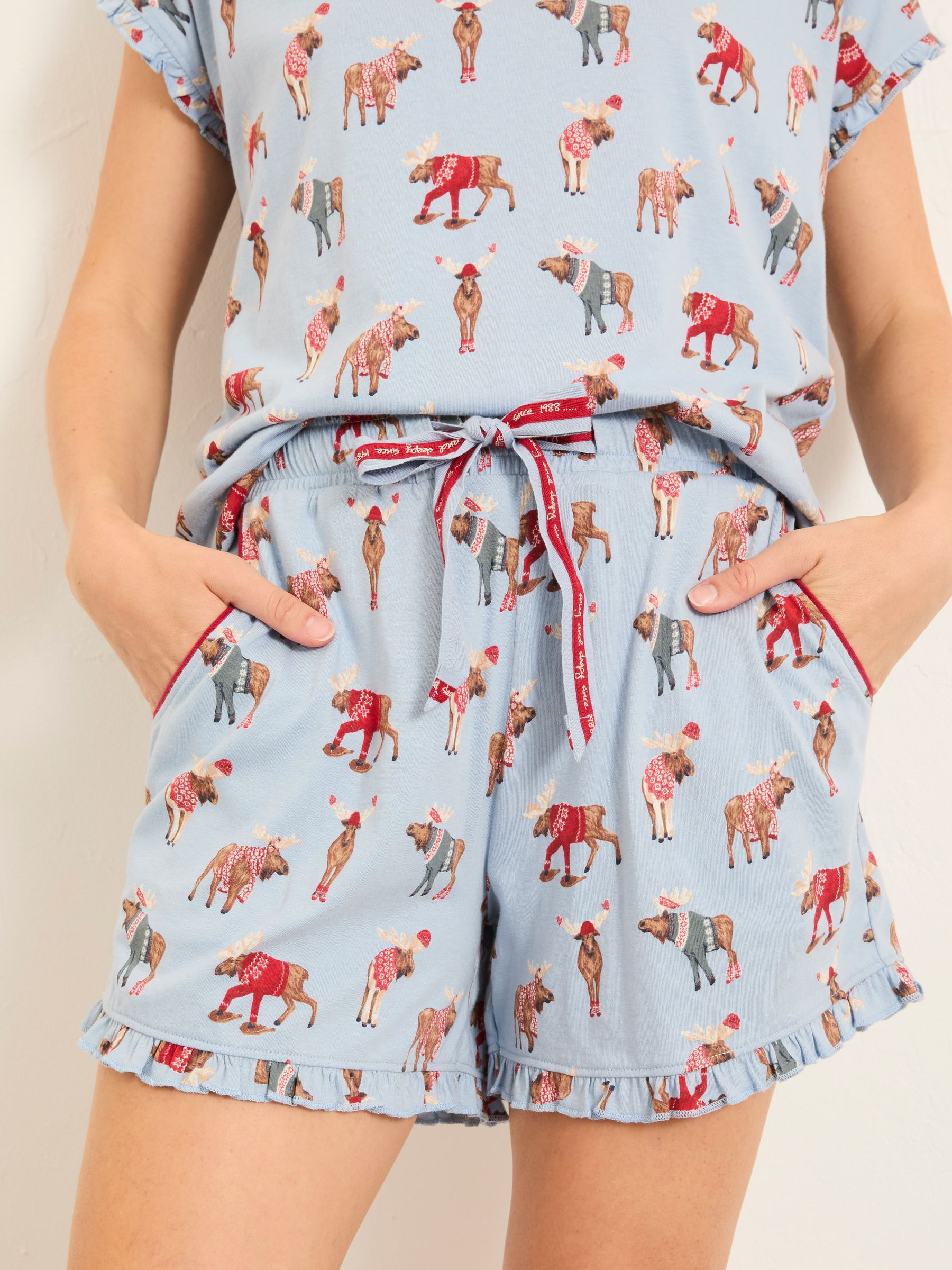 Blue Shelter Moose Jersey Pyjama Set - Image 4 of 7