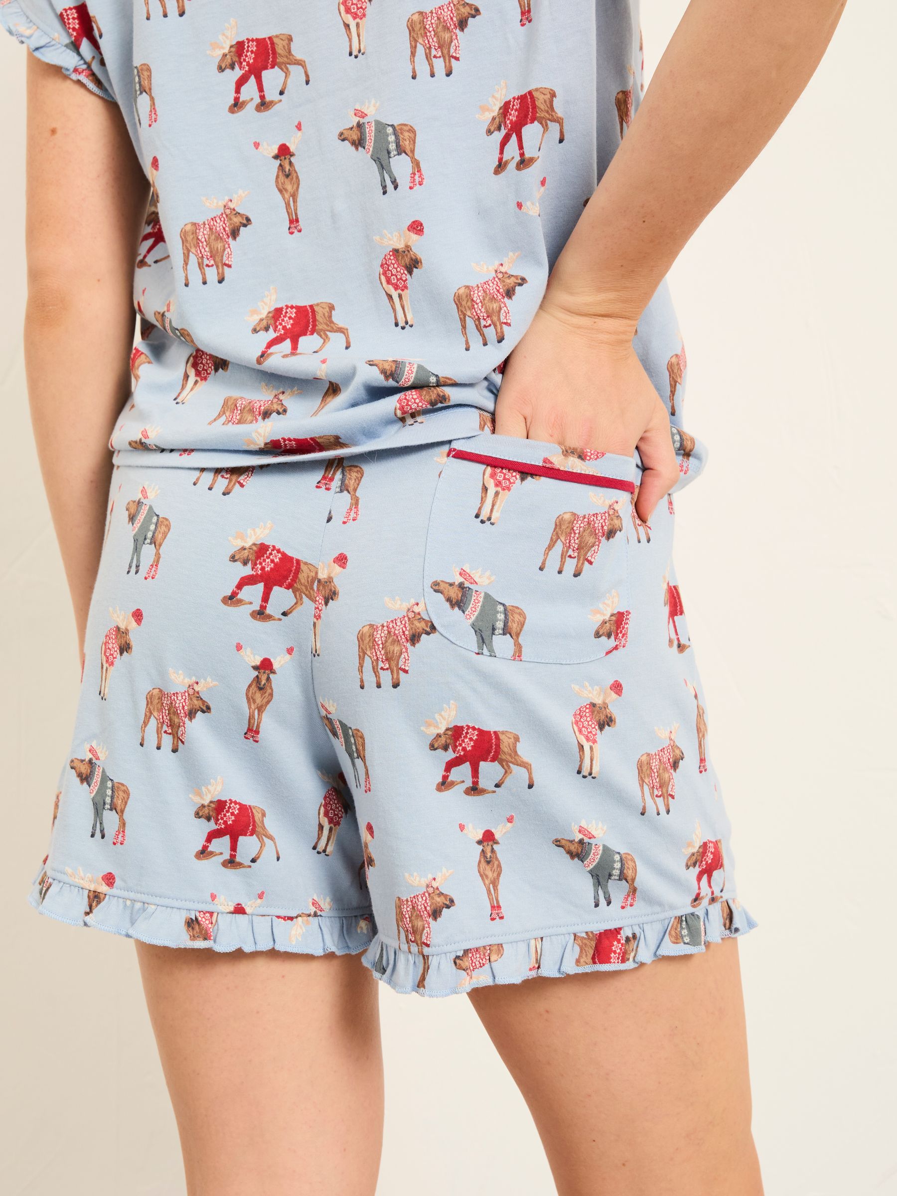 Blue Shelter Moose Jersey Pyjama Set - Image 5 of 7