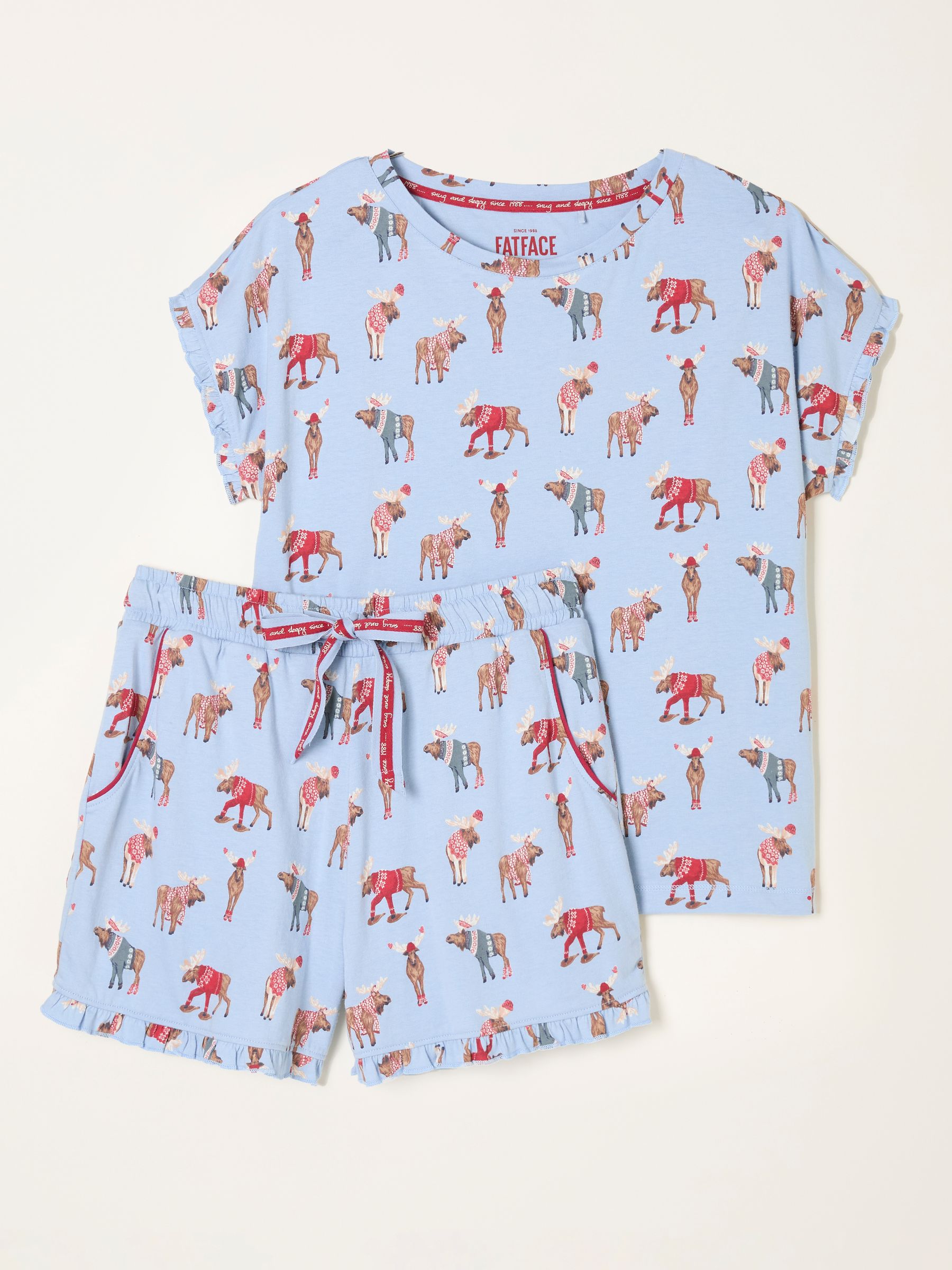 Blue Shelter Moose Jersey Pyjama Set - Image 6 of 7