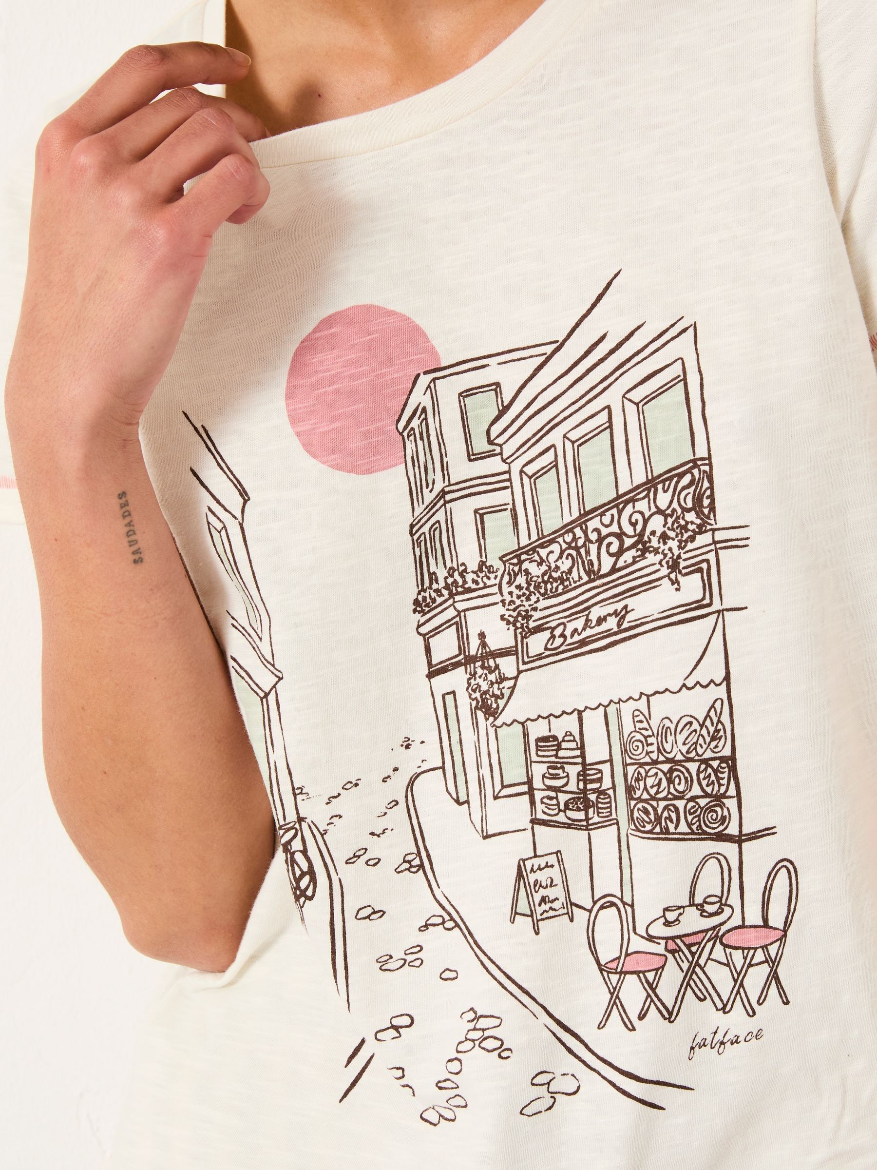 Cream Scenic Graphic T Shirt - Image 3 of 5