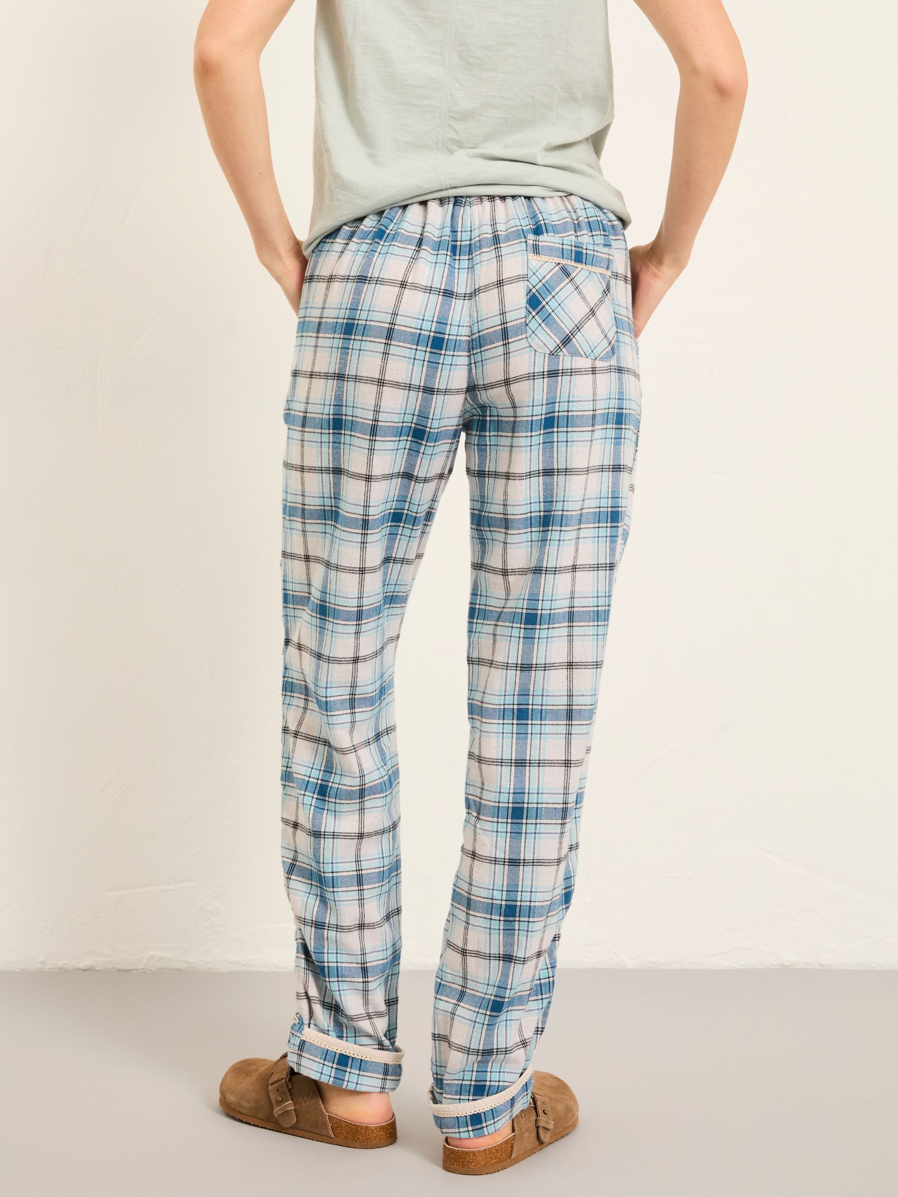 Eva Grey Marl Sparkle Check Pyjama Bottoms - Image 4 of 6