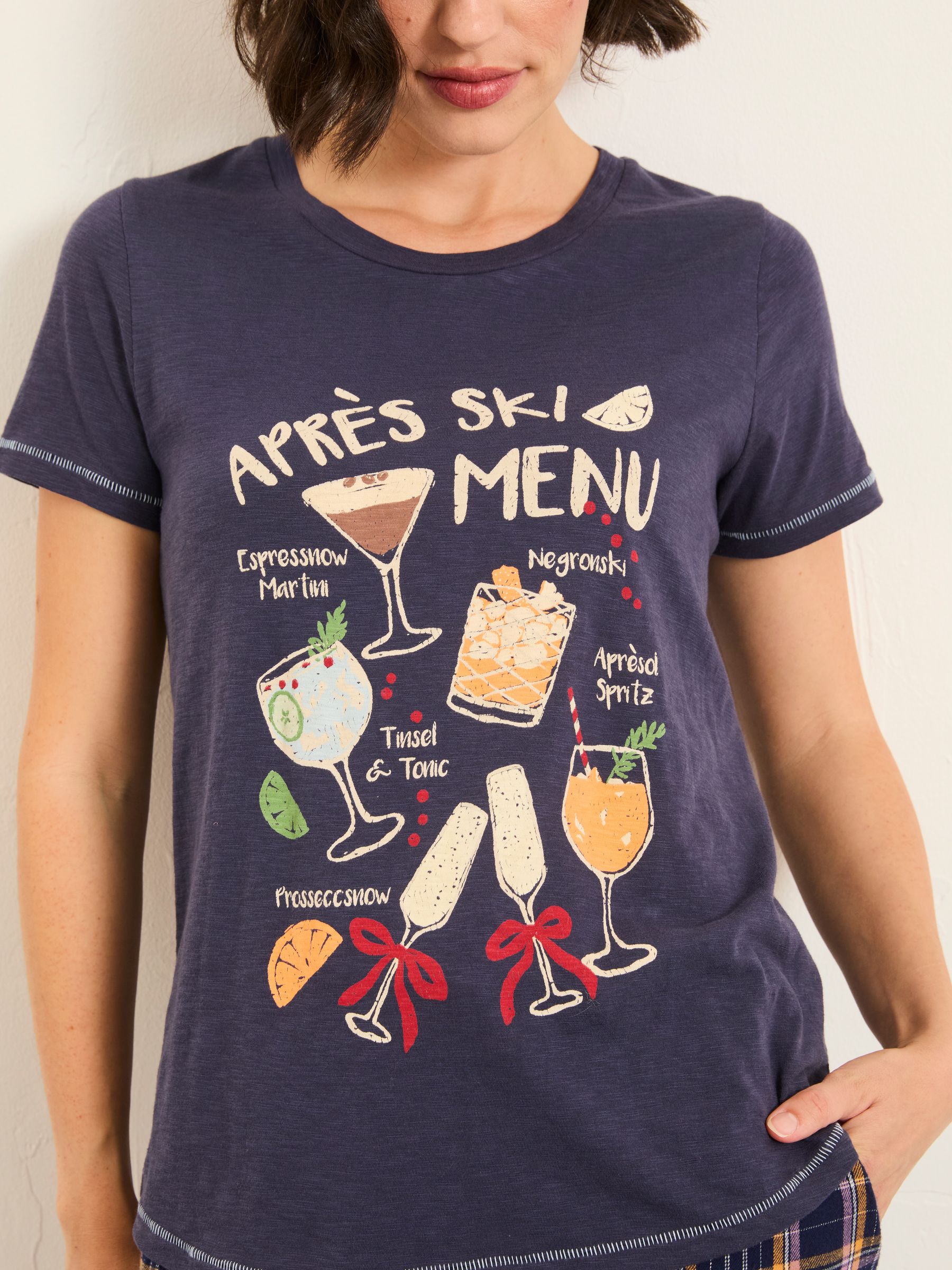 Navy Apres Ski Graphic T Shirt - Image 3 of 5