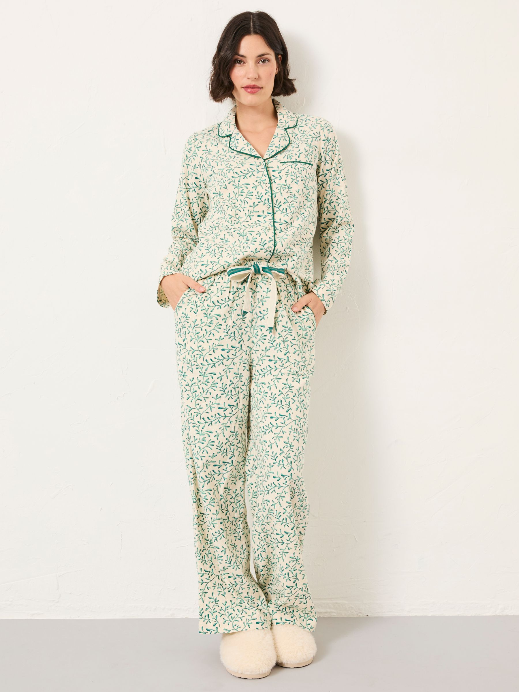 Oatmeal Mistletoe Pyjama Set - Image 2 of 9 Oatmeal Mistletoe Pyjama Set - Image 2 of 9