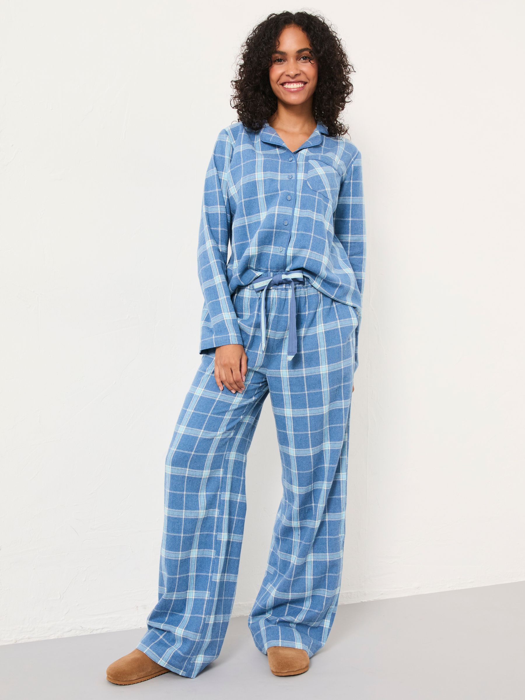 Blue Metallic Check Pyjama Set - Image 3 of 8