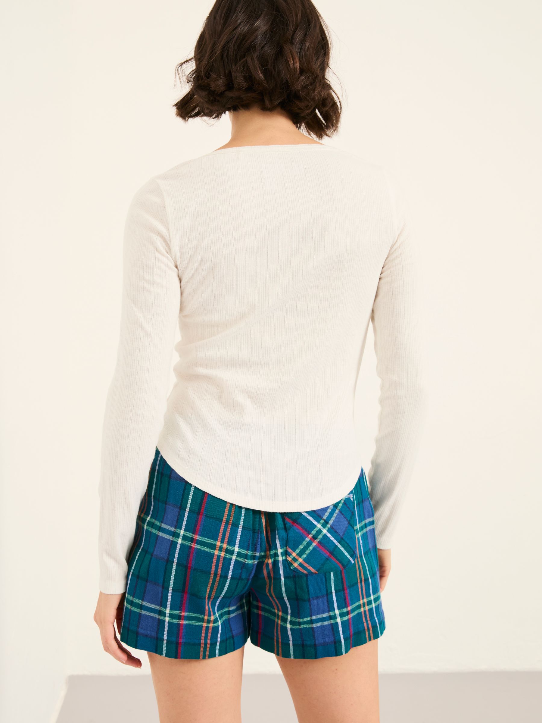 Hattie White Henley Pyjama Top - Image 2 of 5 Hattie White Henley Pyjama Top - Image 2 of 5