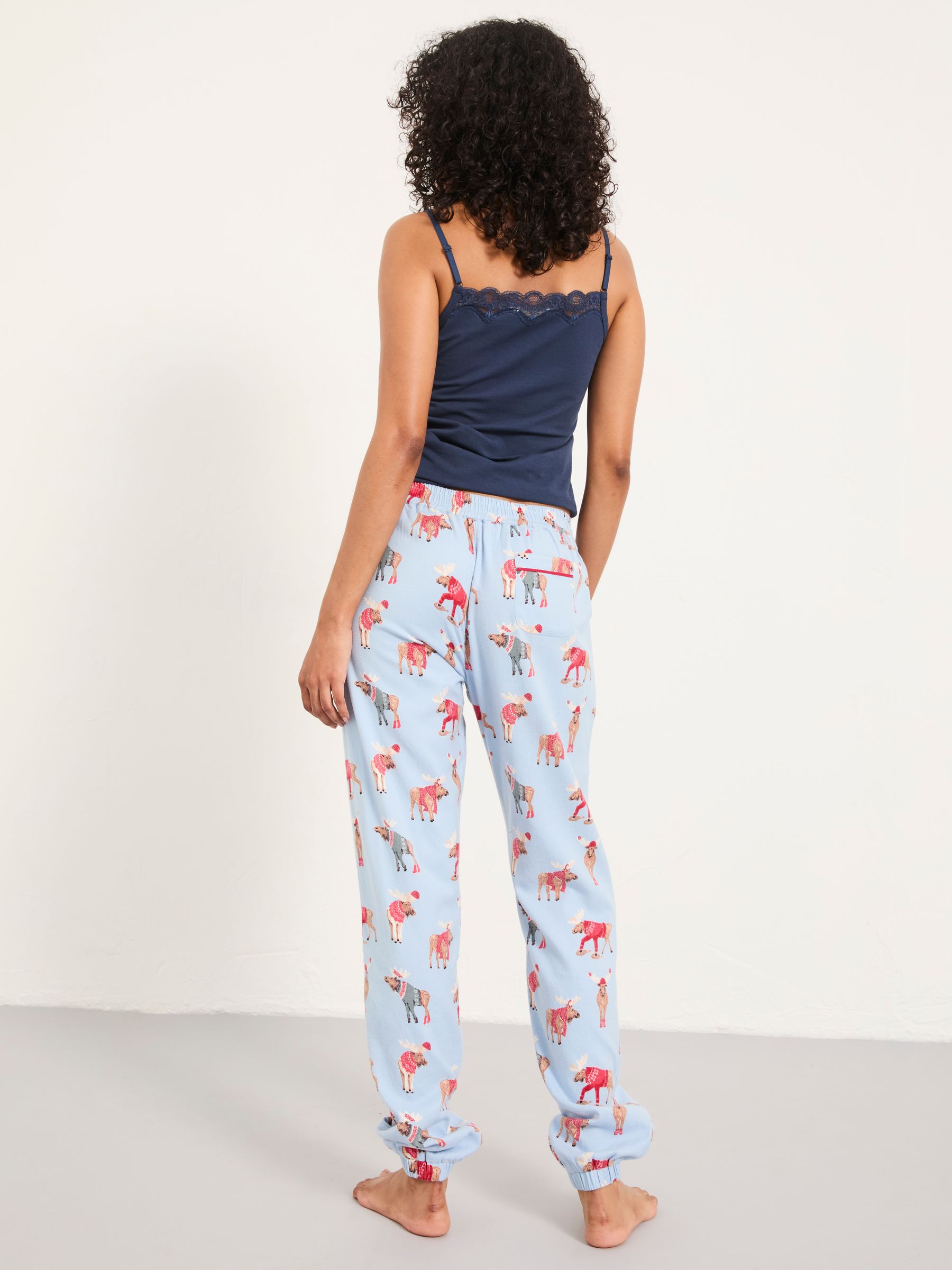Cora Blue Shelter Moose Pyjama Bottoms - Image 2 of 6