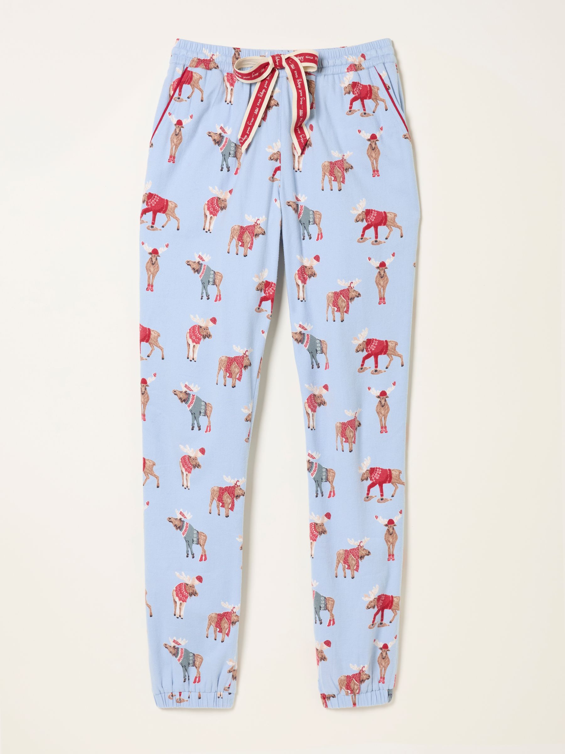 Cora Blue Shelter Moose Pyjama Bottoms - Image 6 of 6