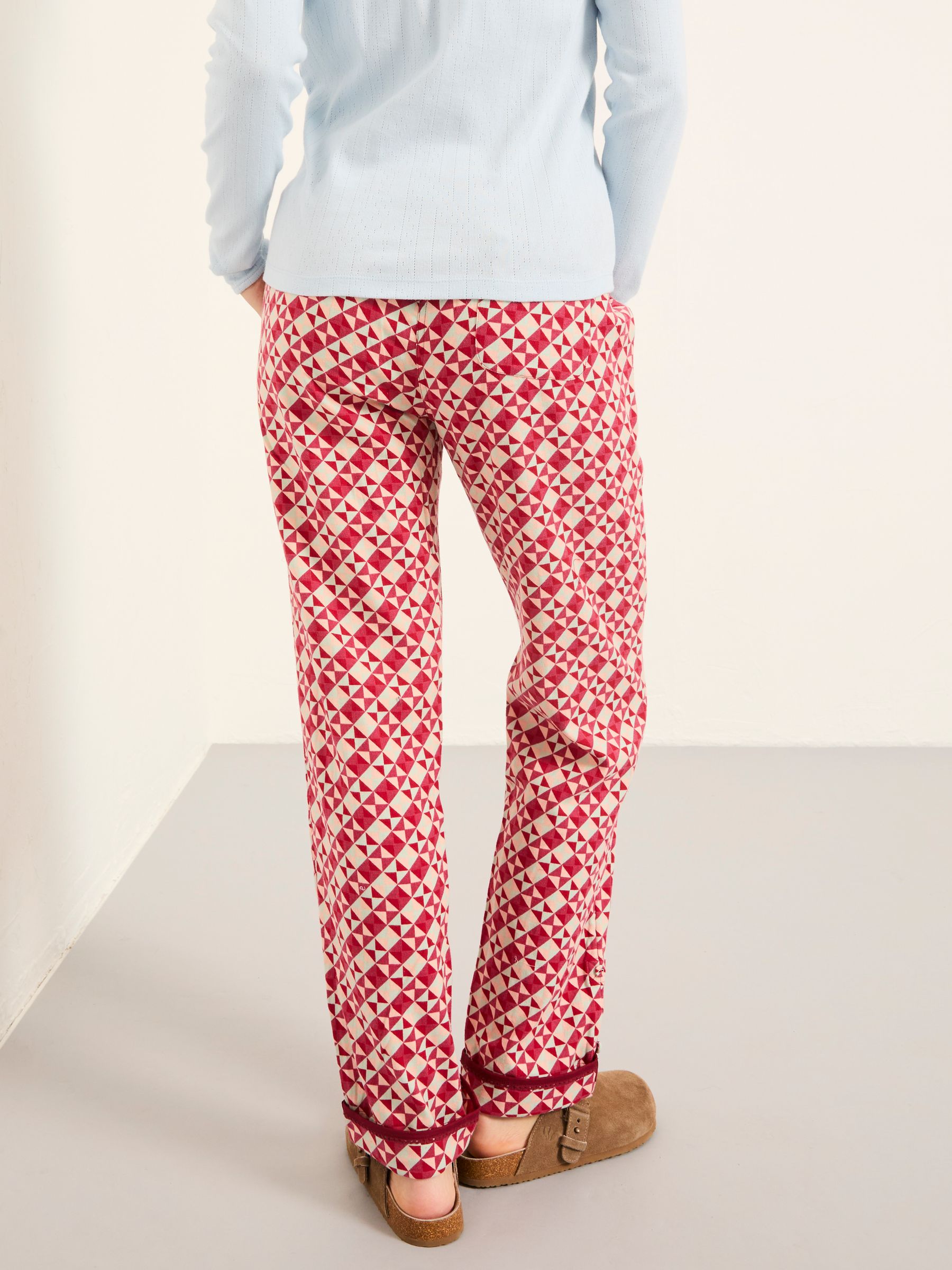 Eva Red Geo Pyjama Bottoms - Image 2 of 6