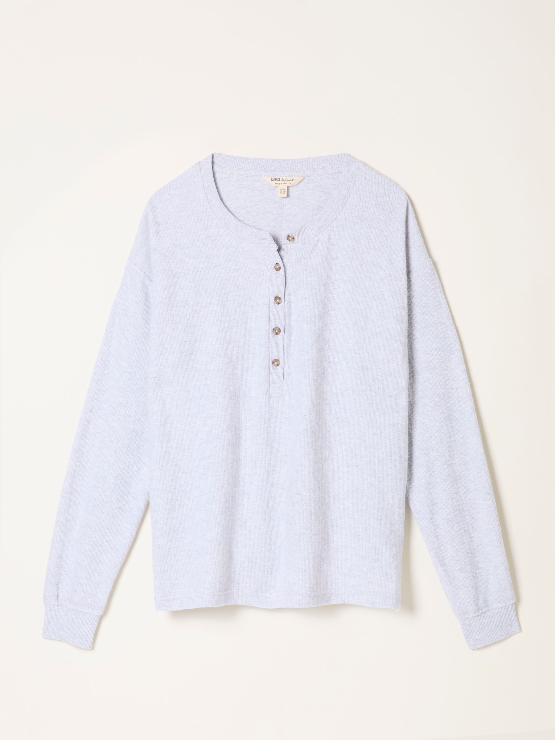 Grey Henley Lounge Top - Image 6 of 6