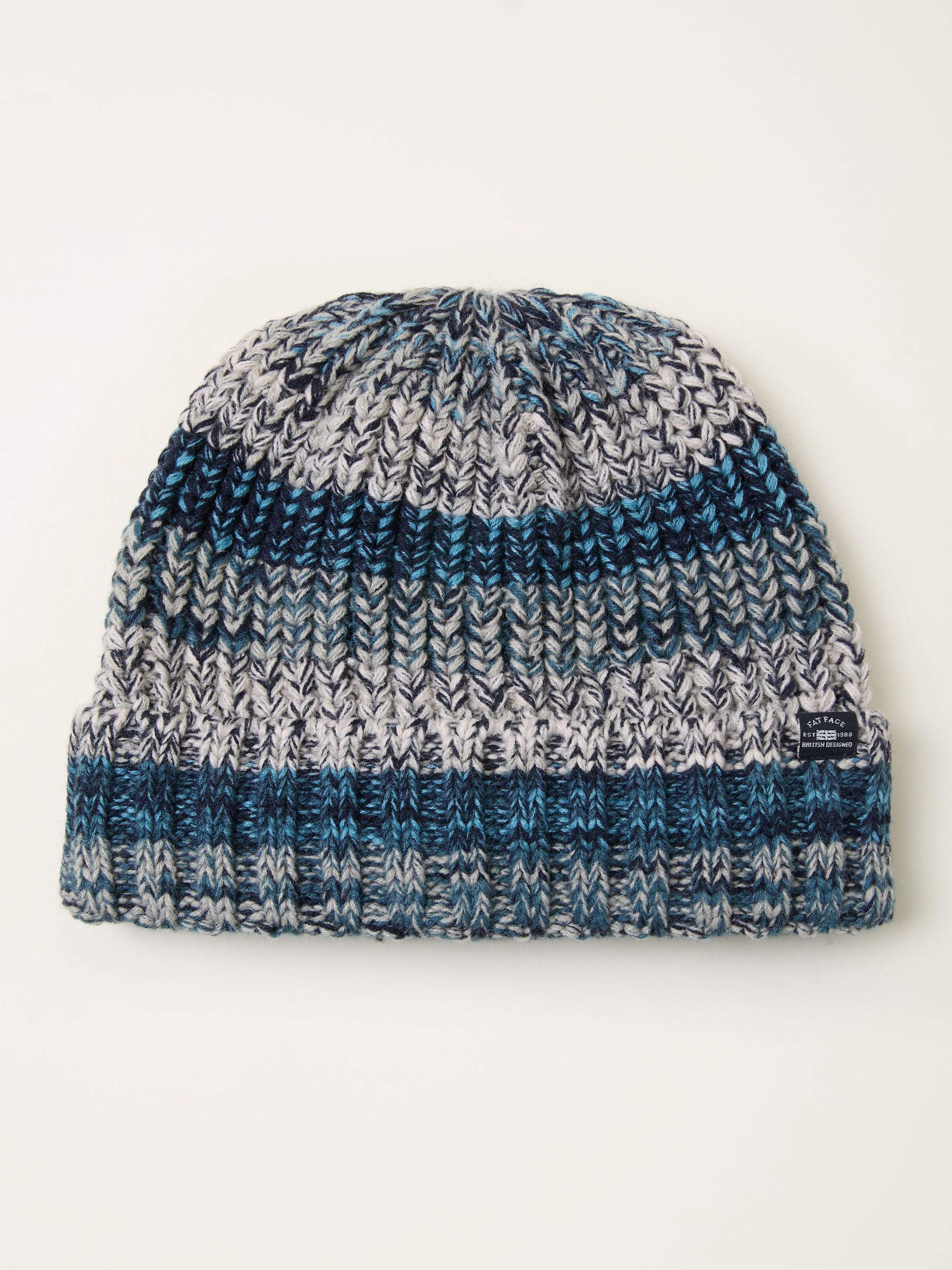 Blue Twist Colourblock Beanie - Image 1 of 2