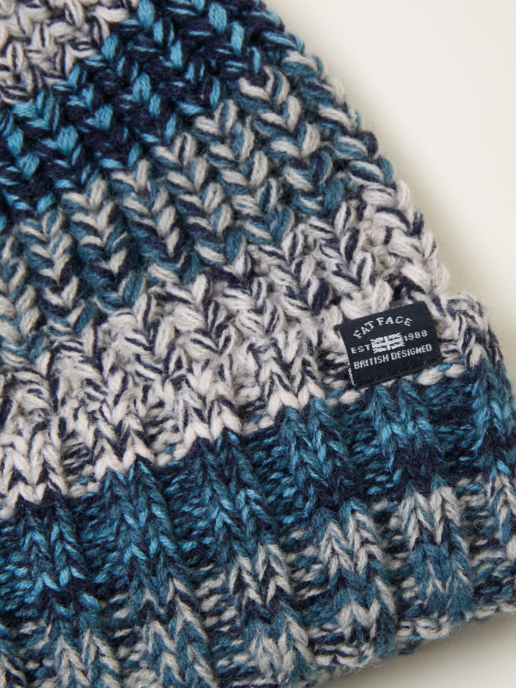 Blue Twist Colourblock Beanie - Image 2 of 2